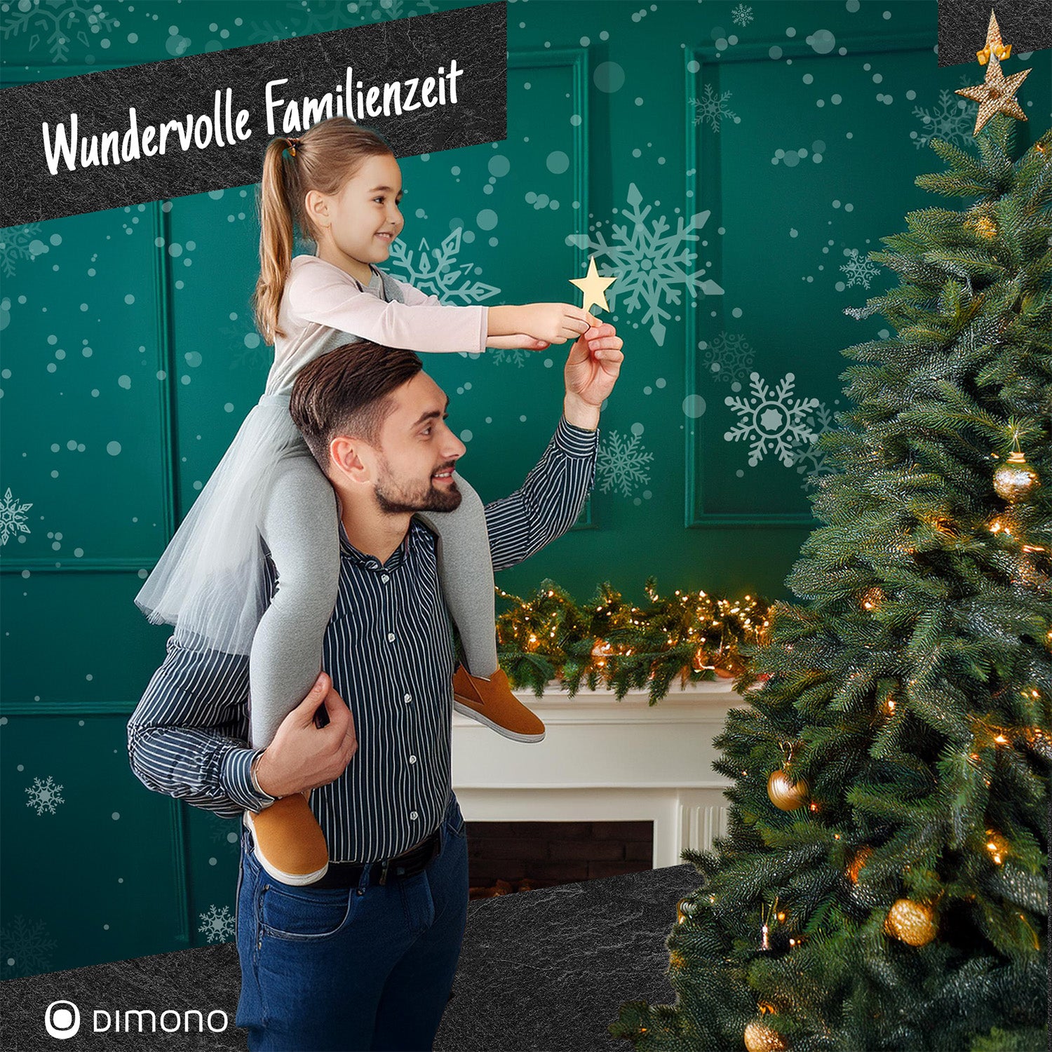 Künstlicher Weihnachtsbaum mit Schnee - Christbaum mit wunderschönen Baumspitzen