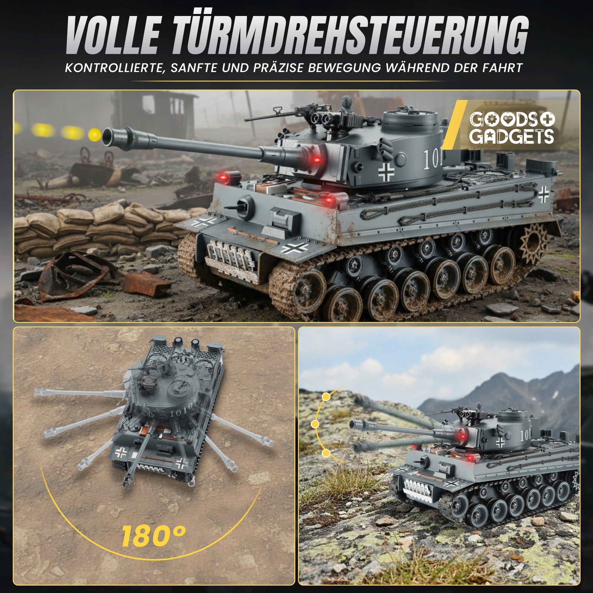 Ferngesteuerter Tiger Panzer - Modellbau R/C Panzer 1:16 Maßstab