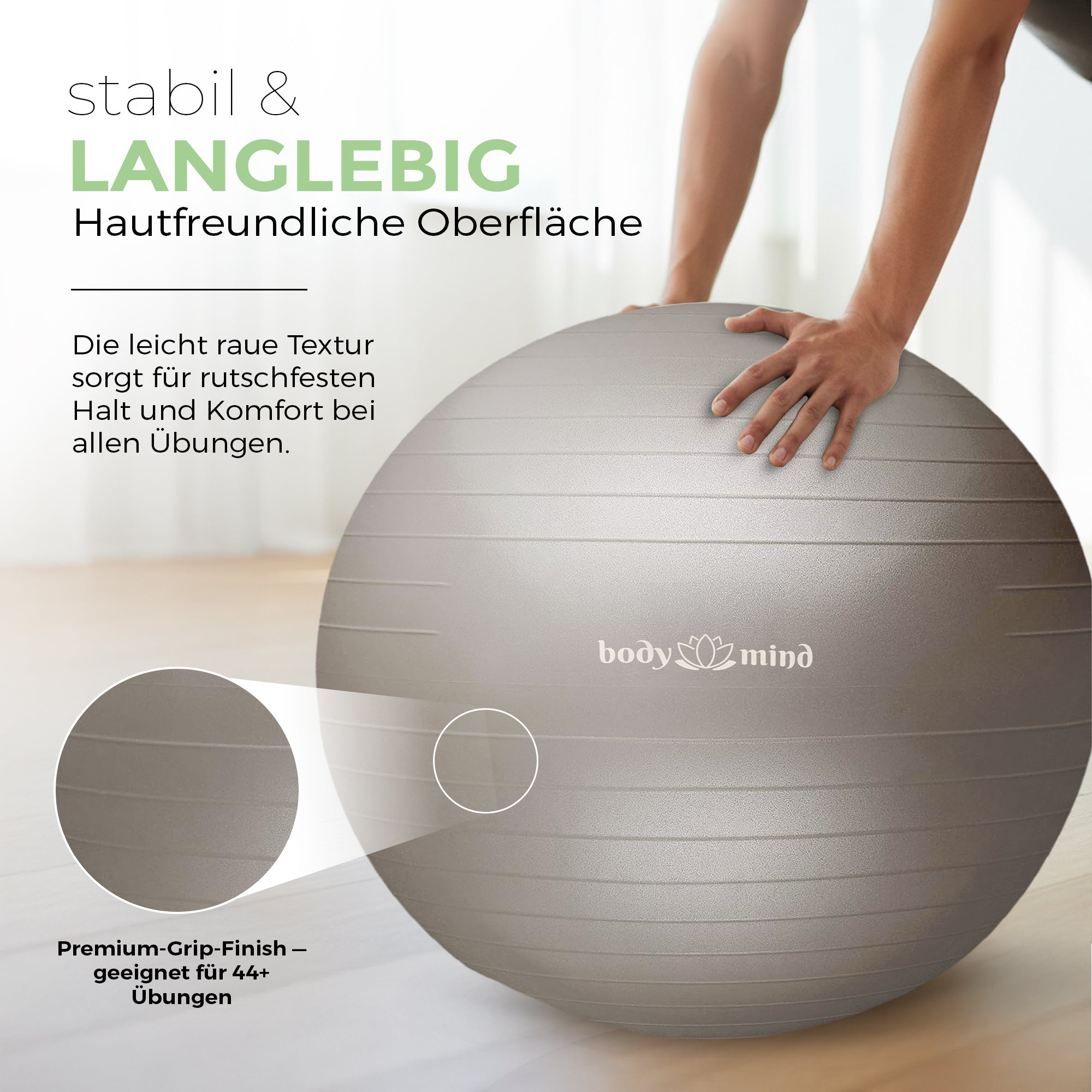 Gymnastikball inkl. Luftpumpe - Anti-Burst Pilates Ball