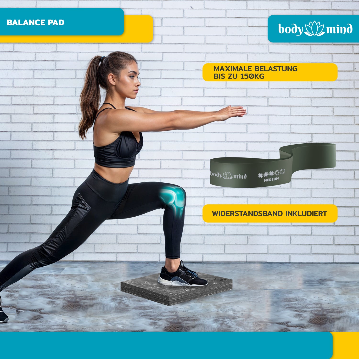 Balance-Pad - Rutschfestes Balancekissen für Stabilität & Koordination