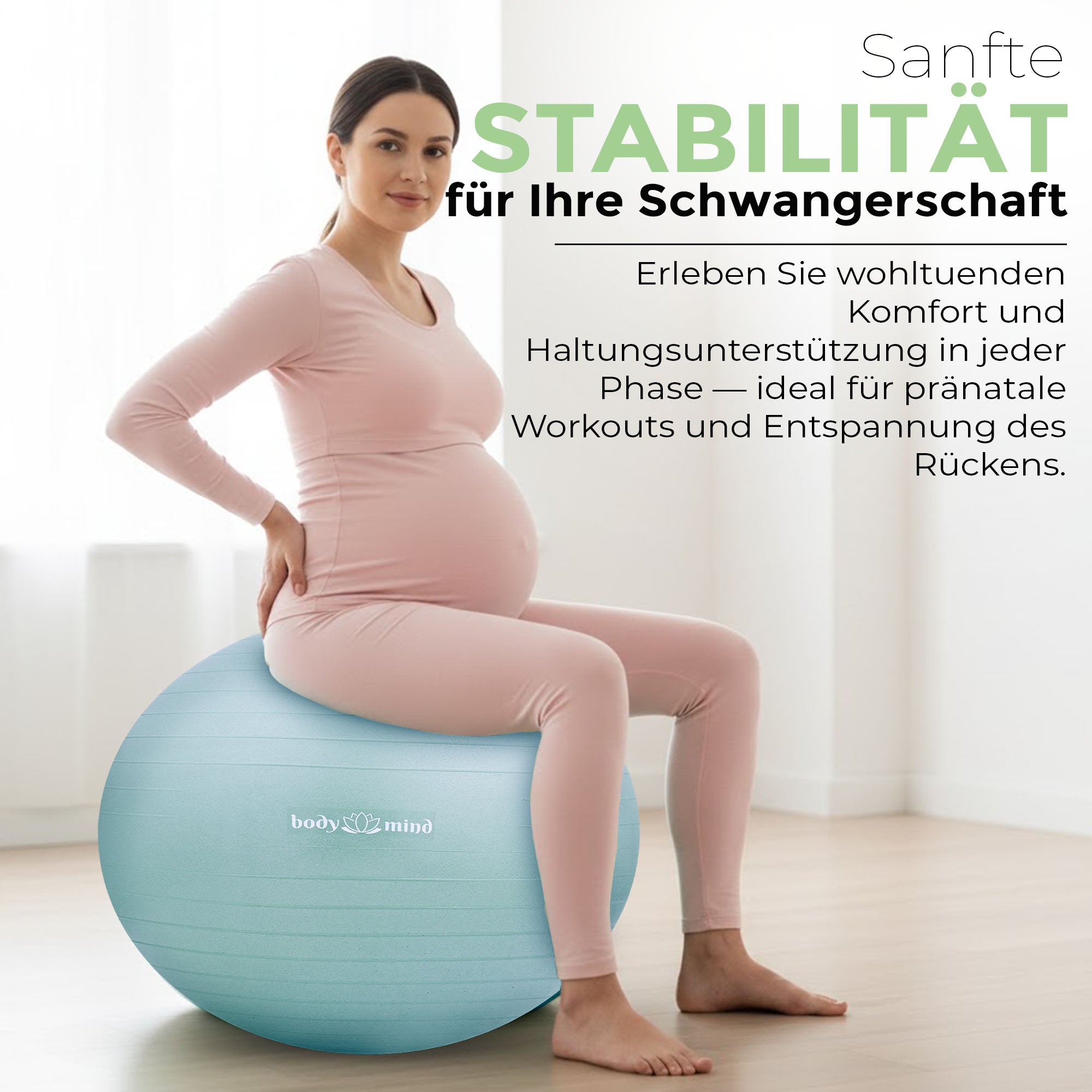 Gymnastikball inkl. Luftpumpe - Anti-Burst Pilates Ball