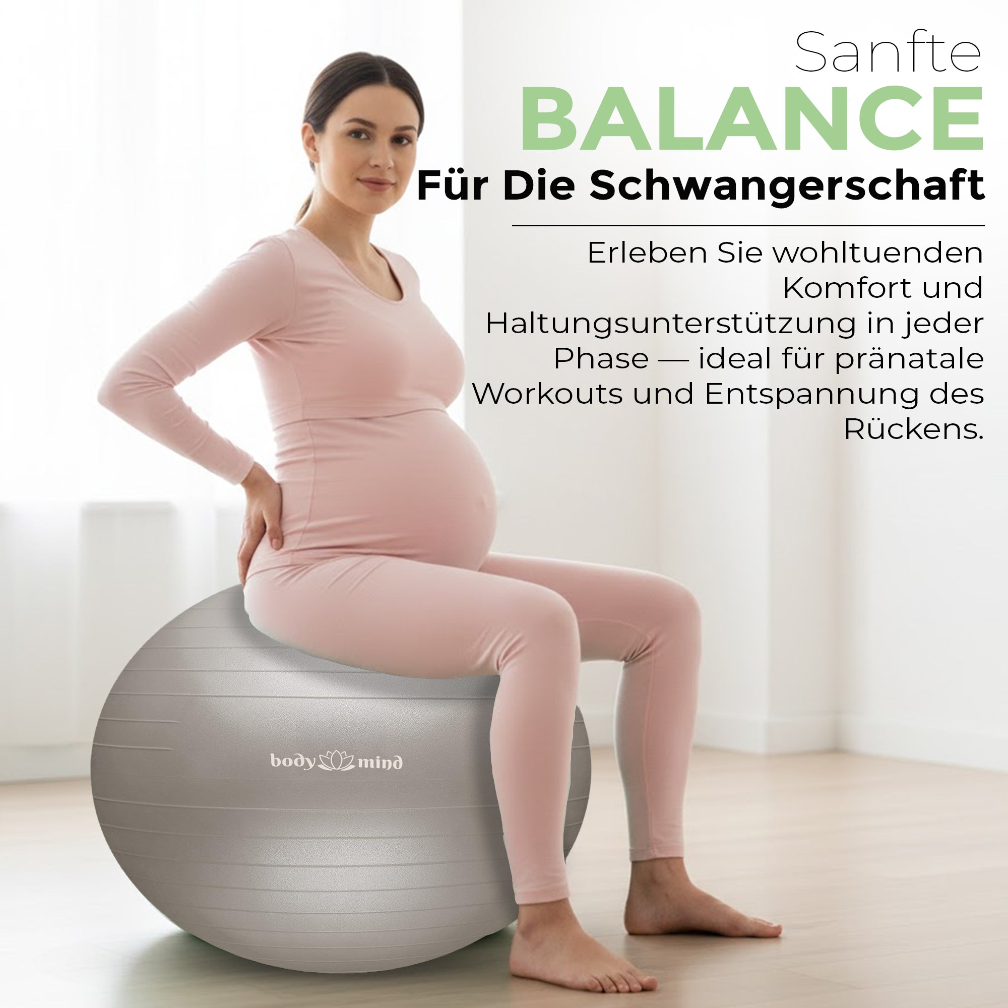 Gymnastikball inkl. Luftpumpe - Anti-Burst Pilates Ball