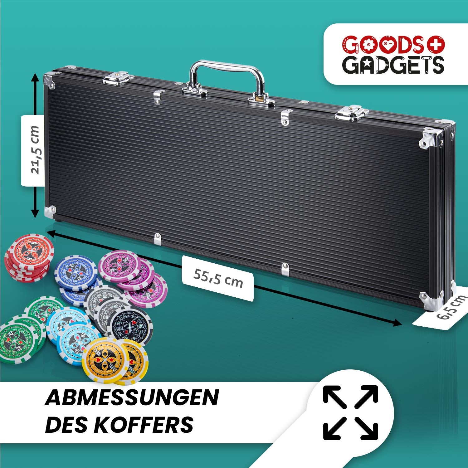Profi Pokerkoffer Pokerset - Casino für Zuhause