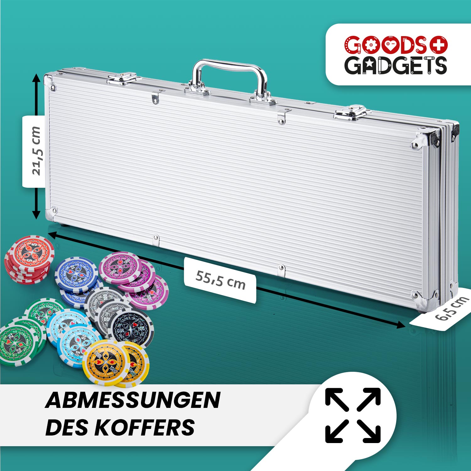 Profi Pokerkoffer Pokerset - Casino für Zuhause