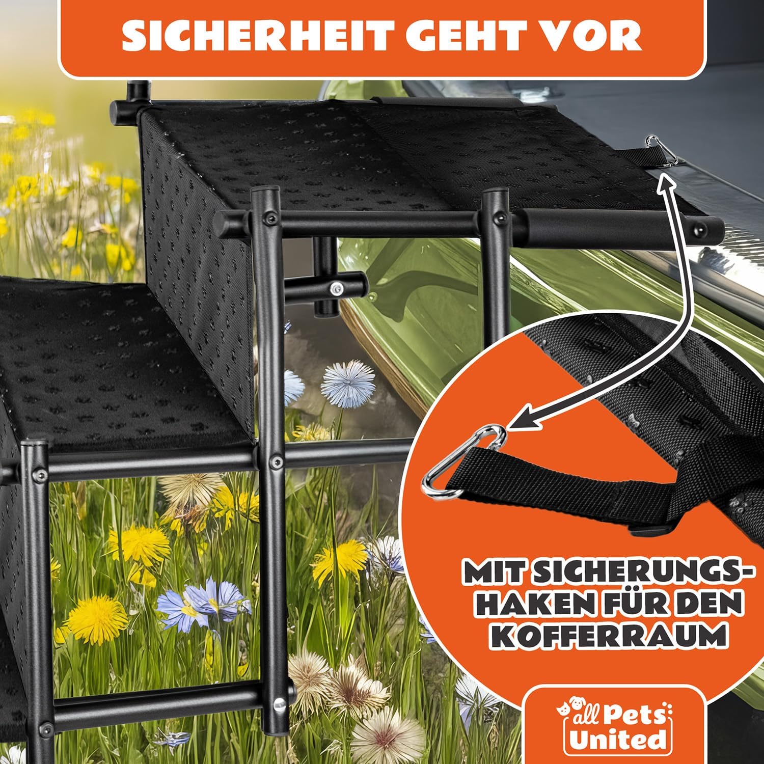 Faltbare Teleskop-Hundetreppe bis 70kg – Stabile Einstiegshilfe