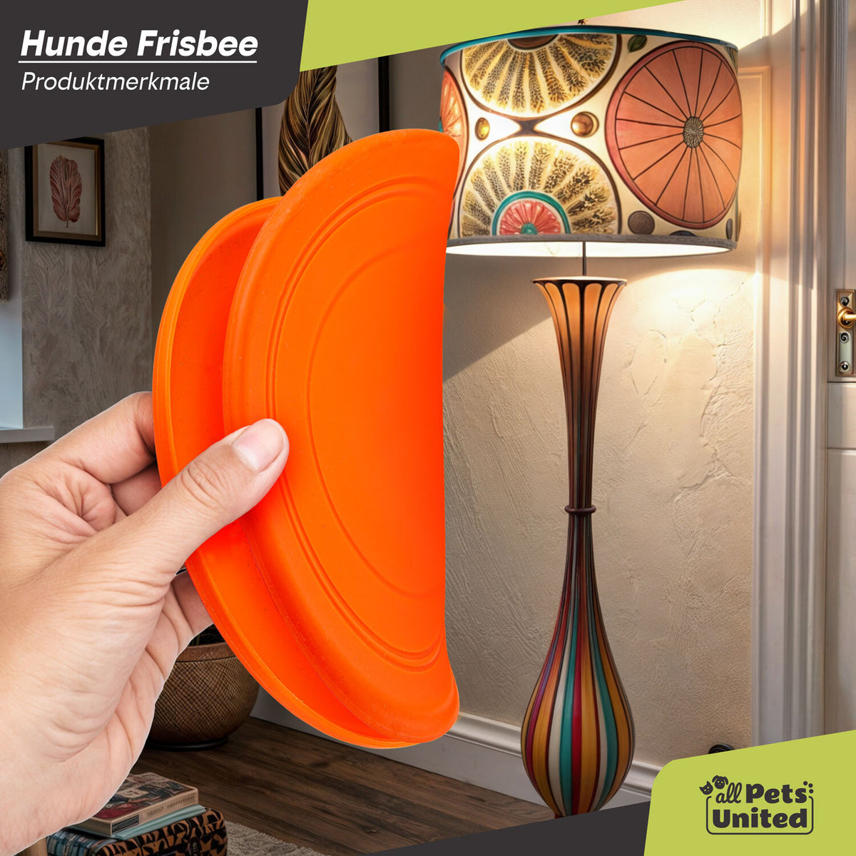 Orange Hunde-Frisbee – biegsames Material