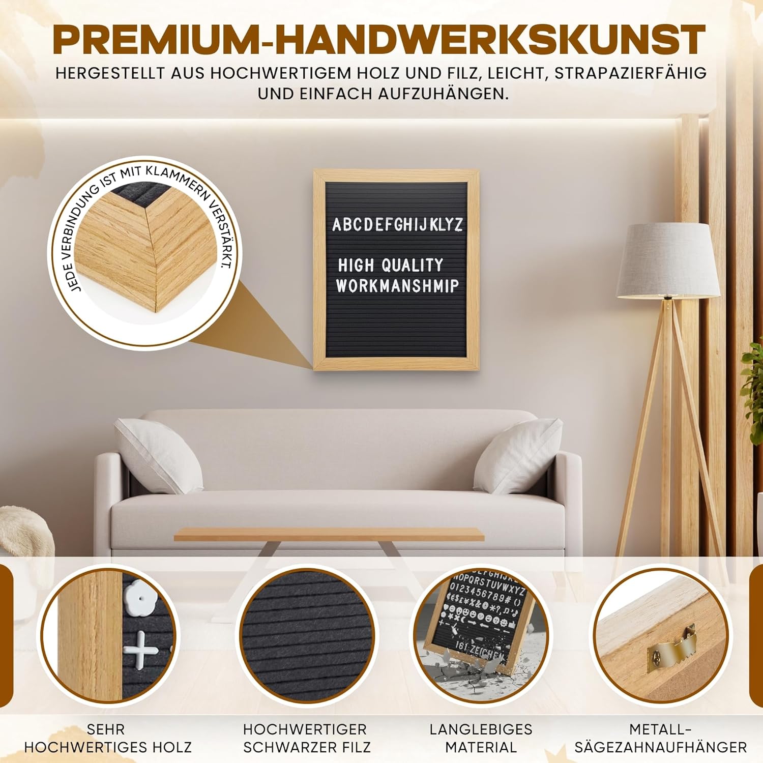 Buchstabentafel - Letter Board Buchstabenbrett