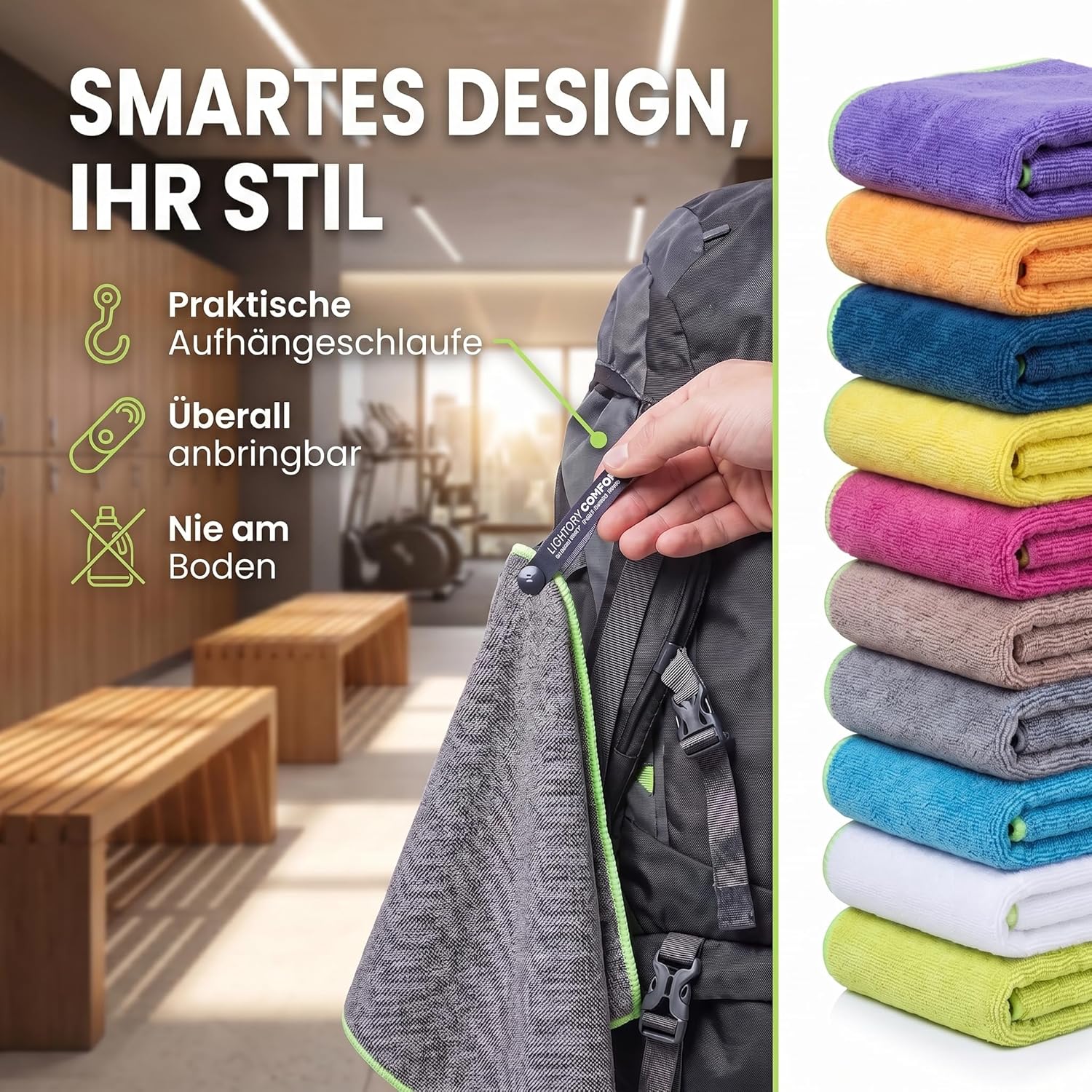 Mikrofaser-Reisehandtuch 80x40 cm – Kompakt & Schnelltrocknend
