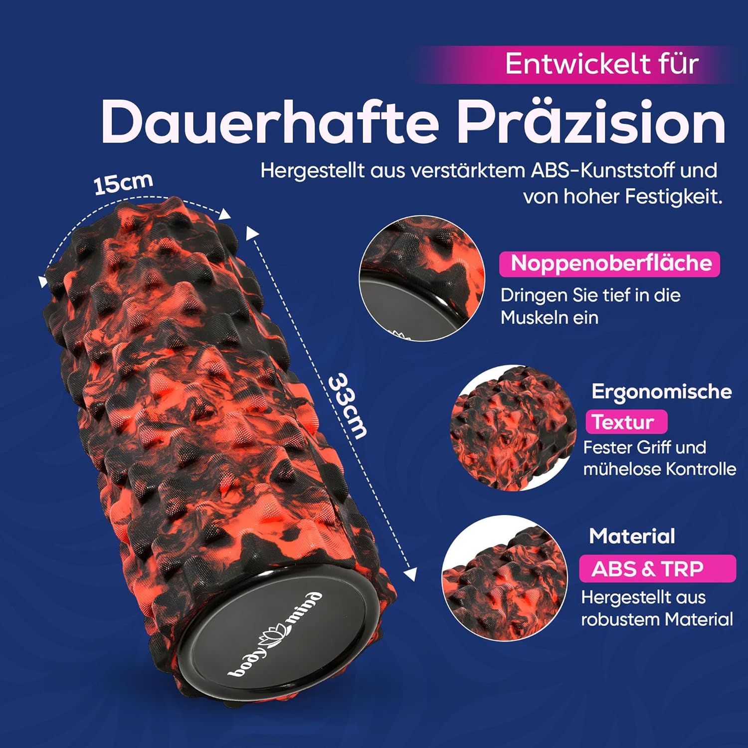 Body & Mind Faszienrolle – Massage-Rolle für Faszientraining