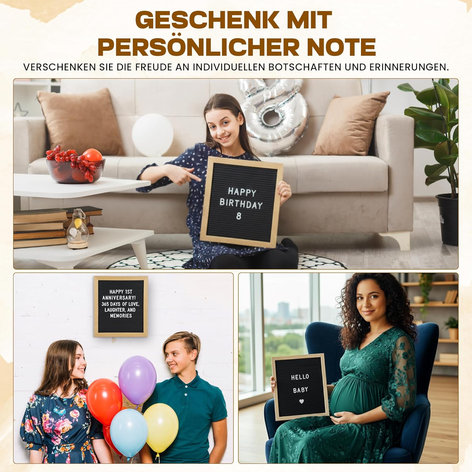 Buchstabentafel - Letter Board Buchstabenbrett