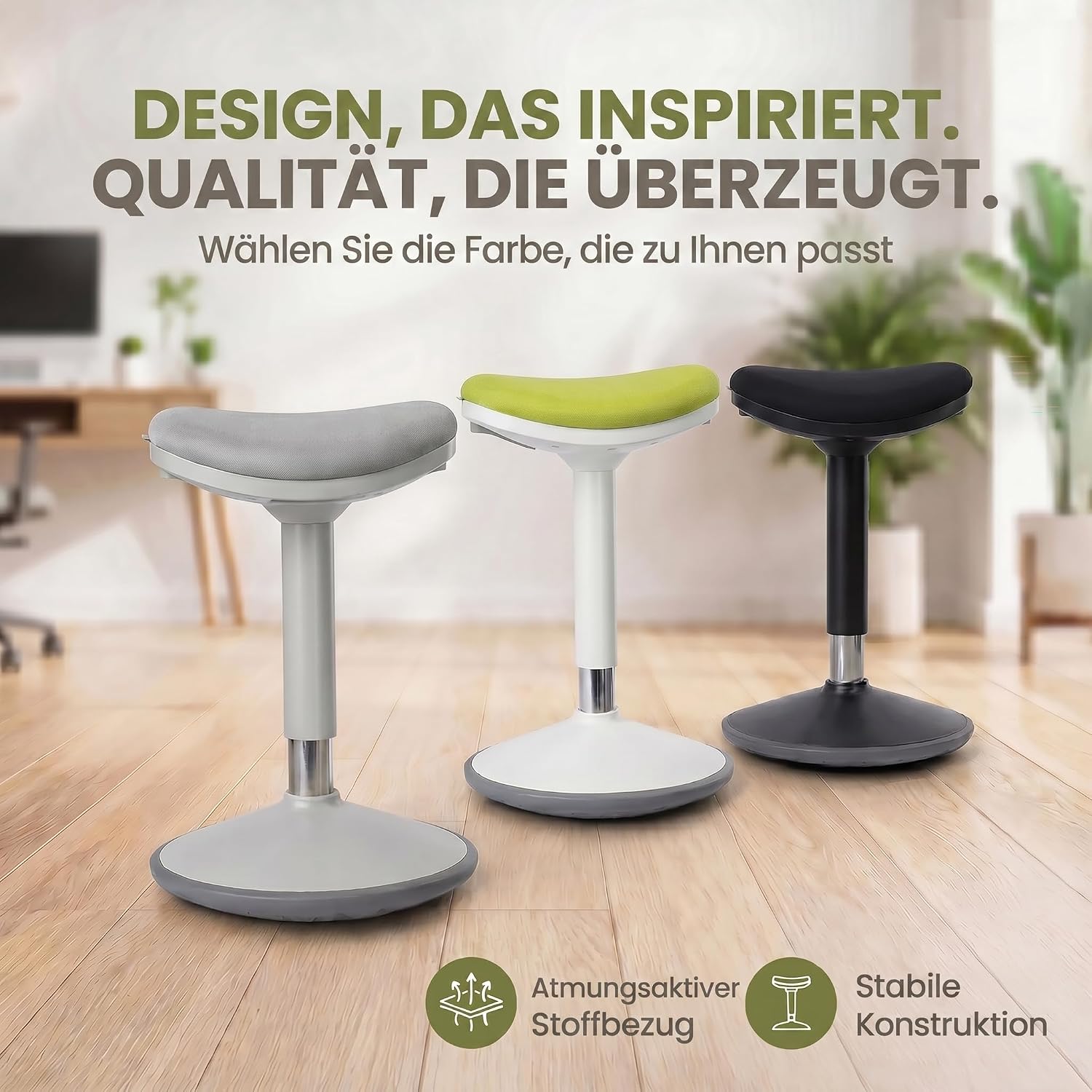 Ergonomischer Stehhocker 35-45cm - Höhenverstellbare Stehhilfe