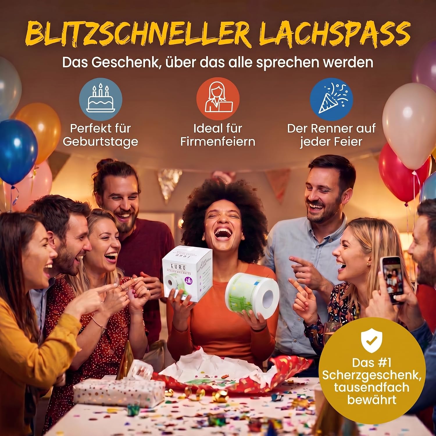 100€-Schein Toilettenpapier - Lustiges Geschenk & Scherzartikel