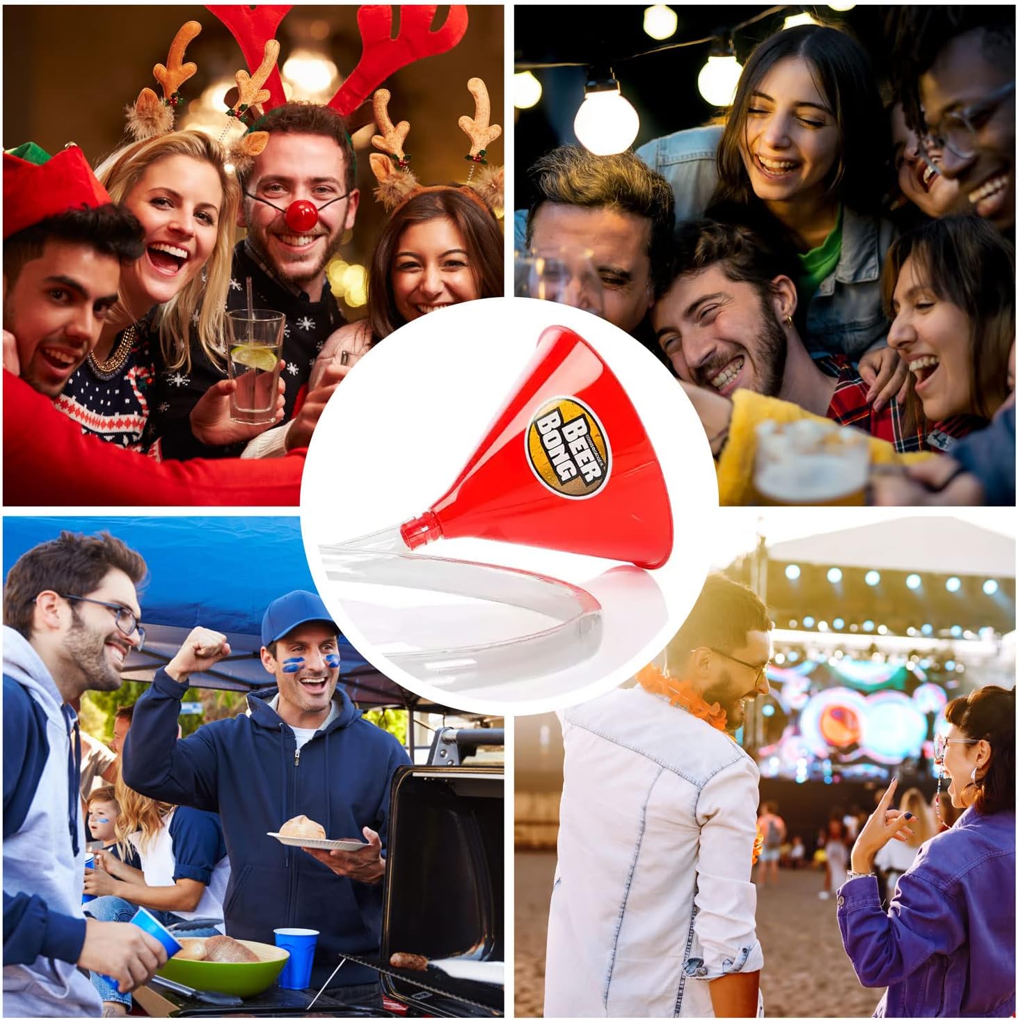 Bierbong Trichter - Party Bierstürzer mit Ventil & Schlauch