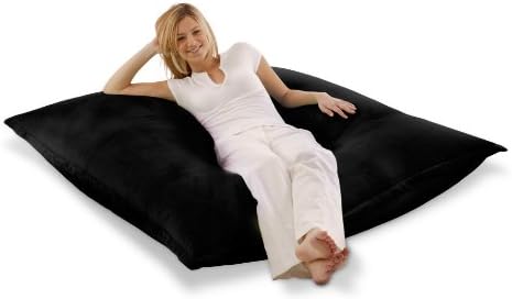 Smoothy Sitzsack - Sitzkissen Cotton Samt - Schwarz