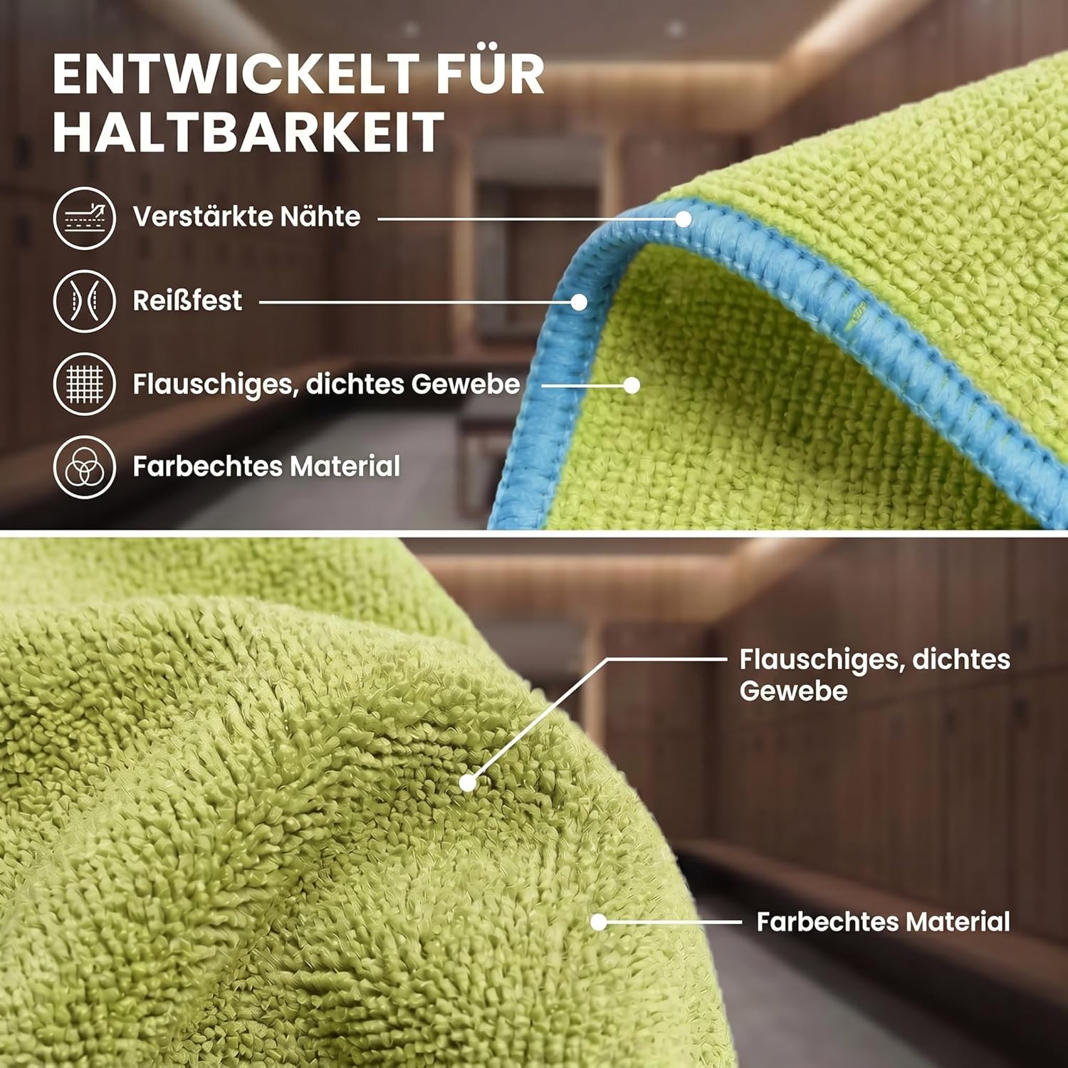 Mikrofaser Reisehandtuch 80x40 cm - Kompakt & Schnelltrocknend