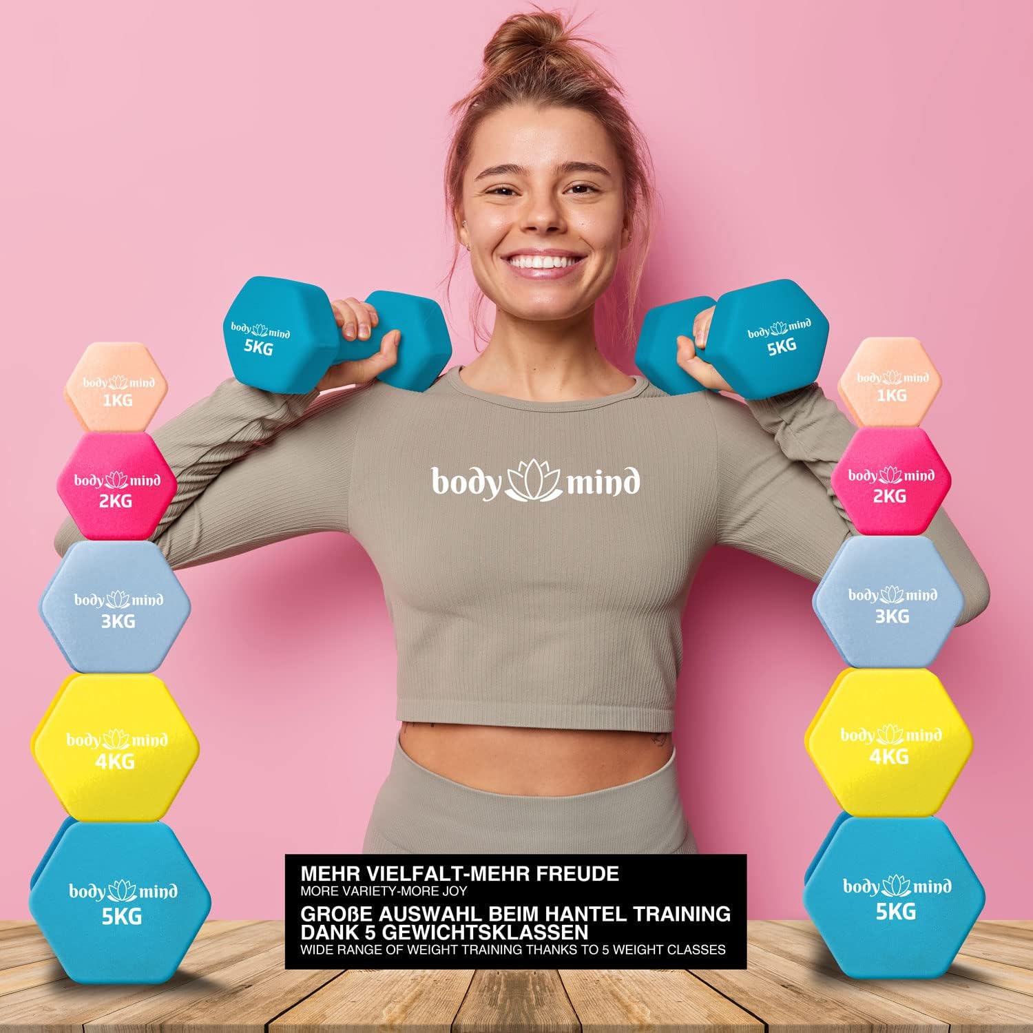 Neopren Hanteln 2er Set – Rutschfeste Hex-Gymnastikhanteln
