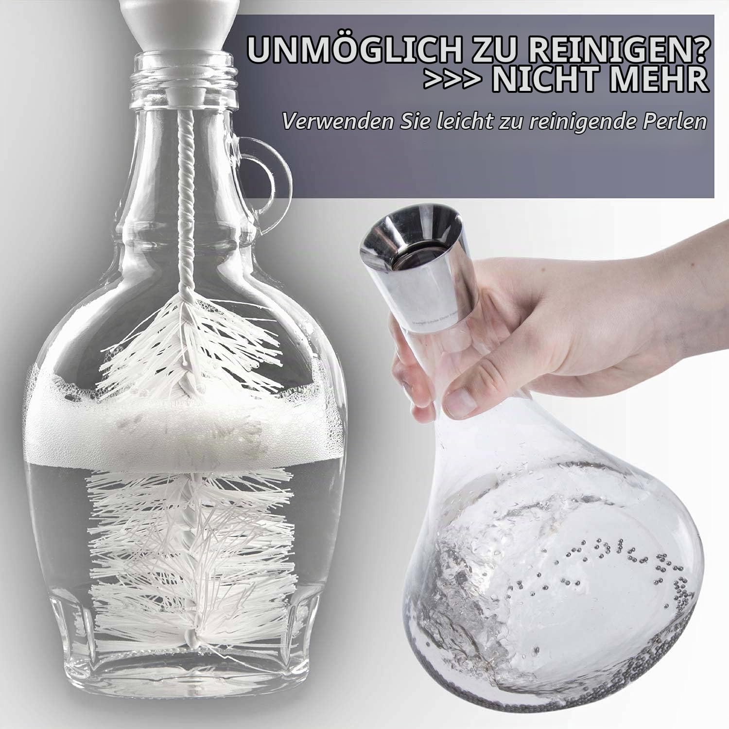 1000 Edelstahl Reinigungskugeln für Karaffen & Dekanter