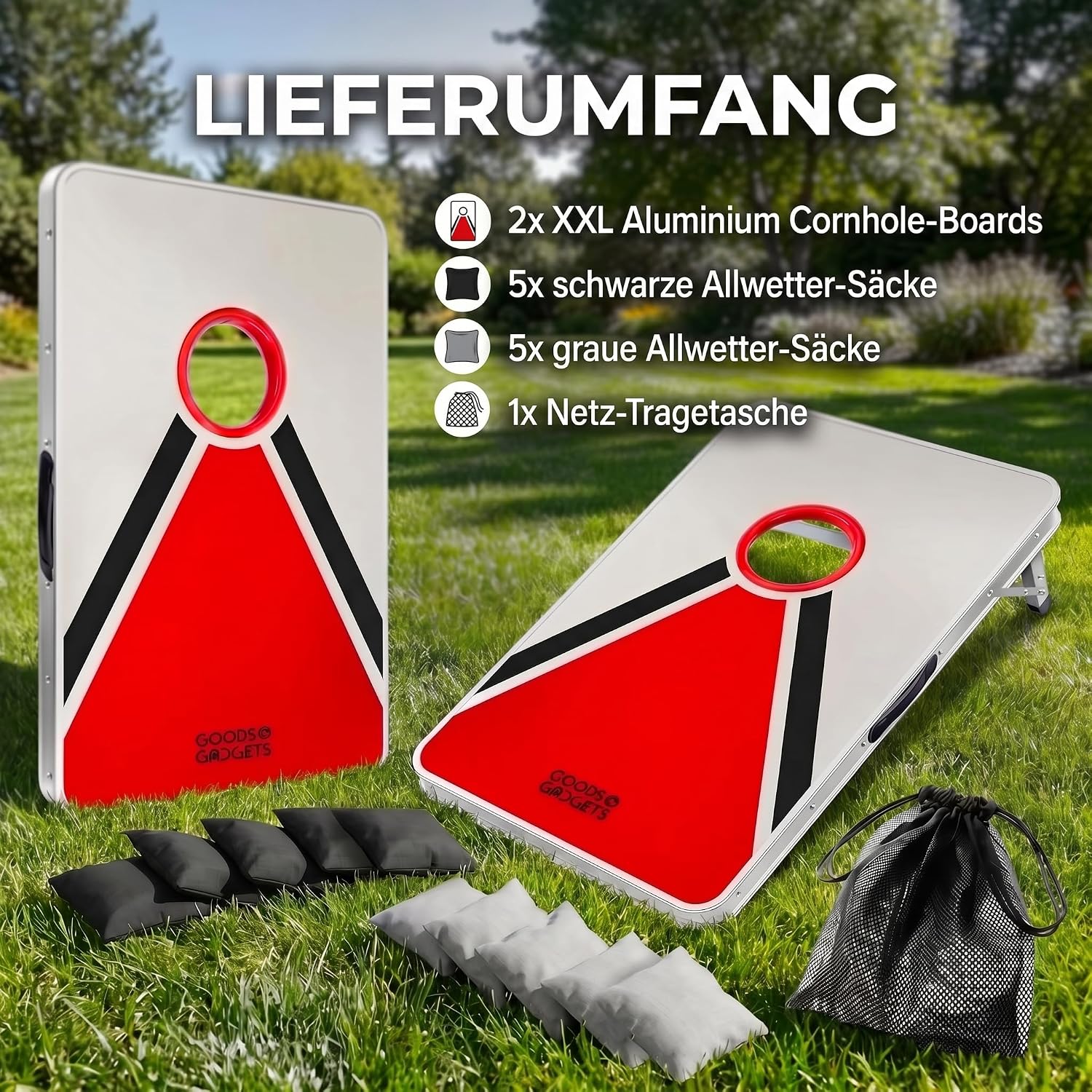 XXL Cornhole-Spiel Aluminium – Robustes Outdoor Wurfspiel