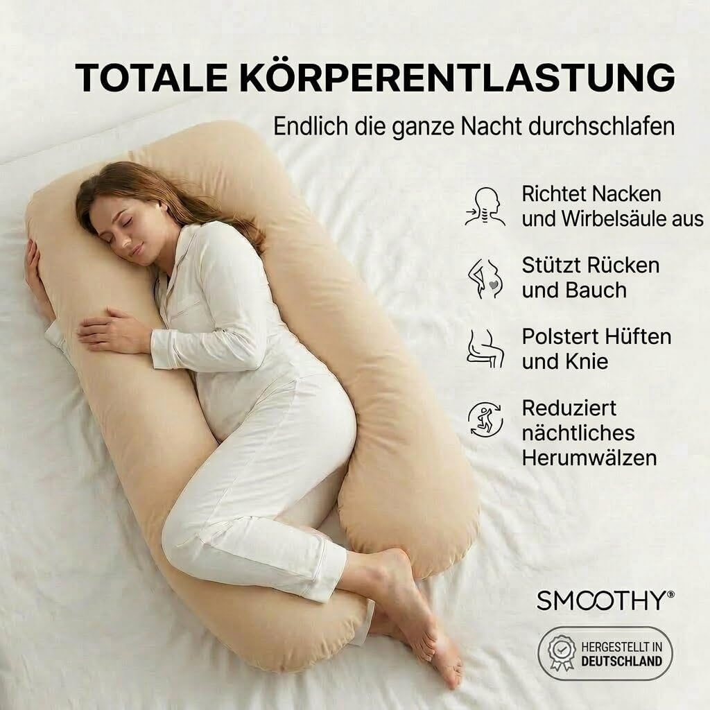 U-Form Schwangerschaftskissen & Seitenschläferkissen Stillkissen