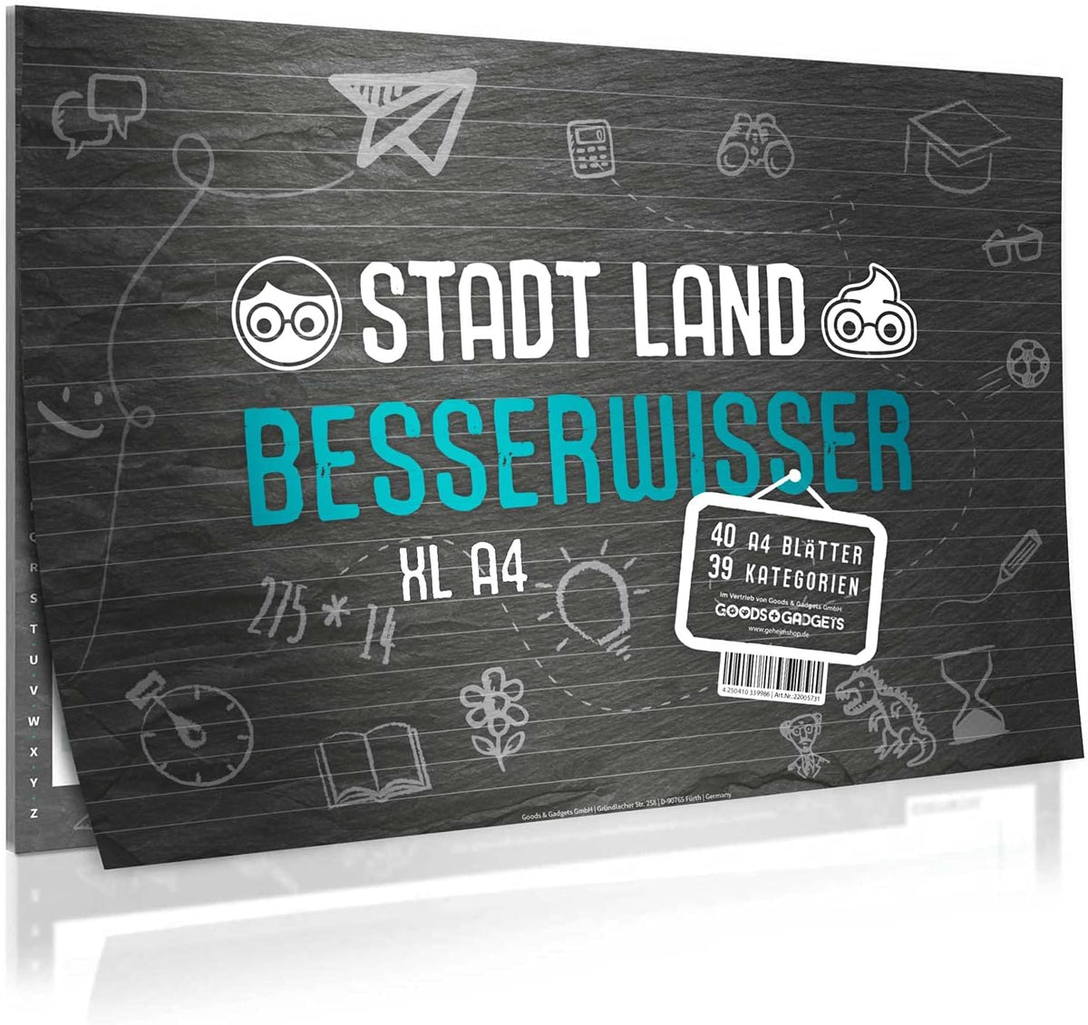 Stadt, Land, Besserwisser XXL – DIN A3 Spielblock für Familien