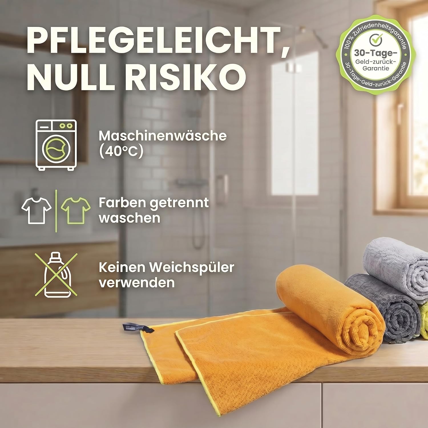 Premium Mikrofaser Reisehandtuch 80x40 cm - Schnelltrocknend & Leicht