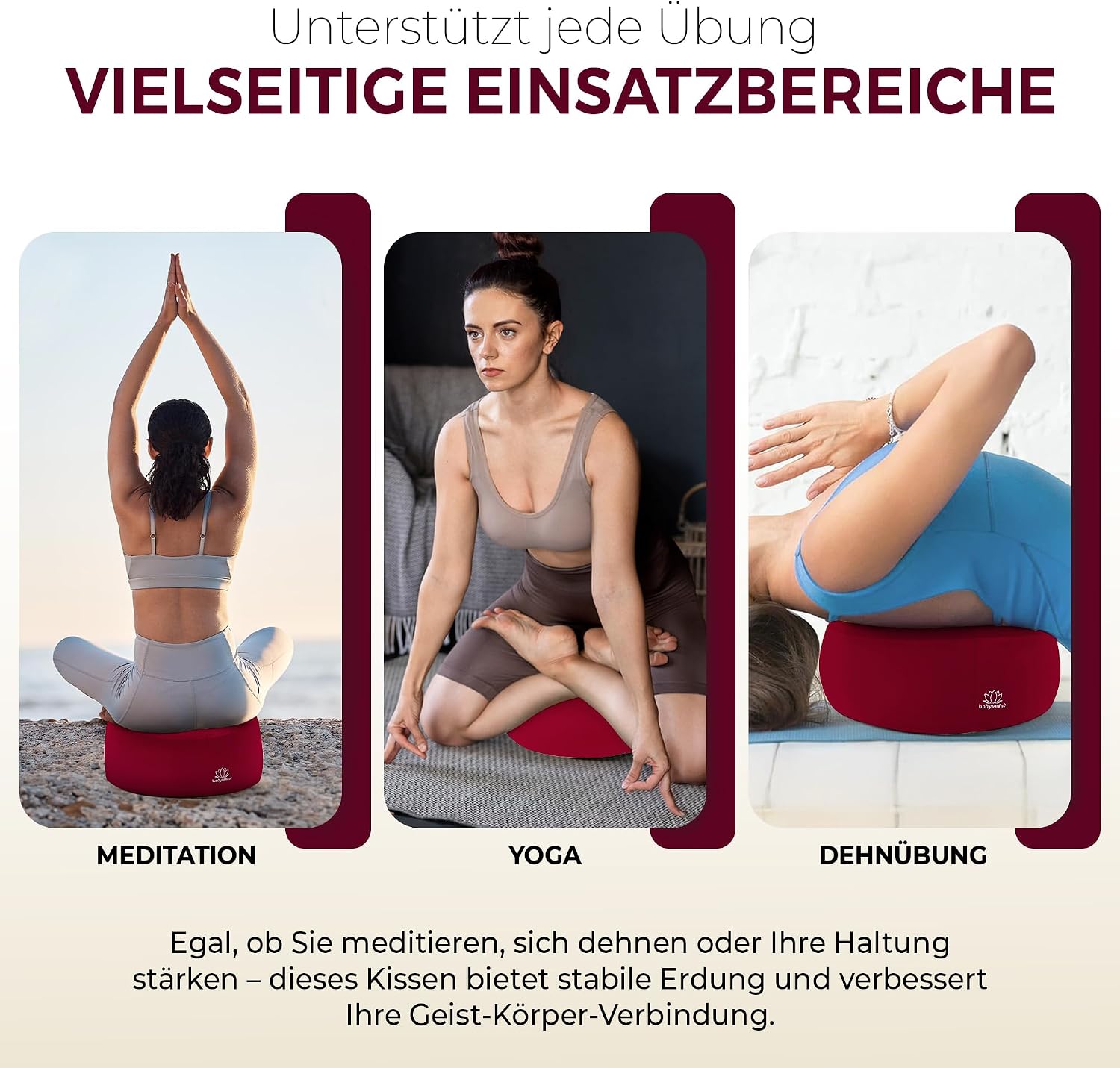 Yoga Meditationskissen - Ergonomisches Bodenkissen zur Entspannung