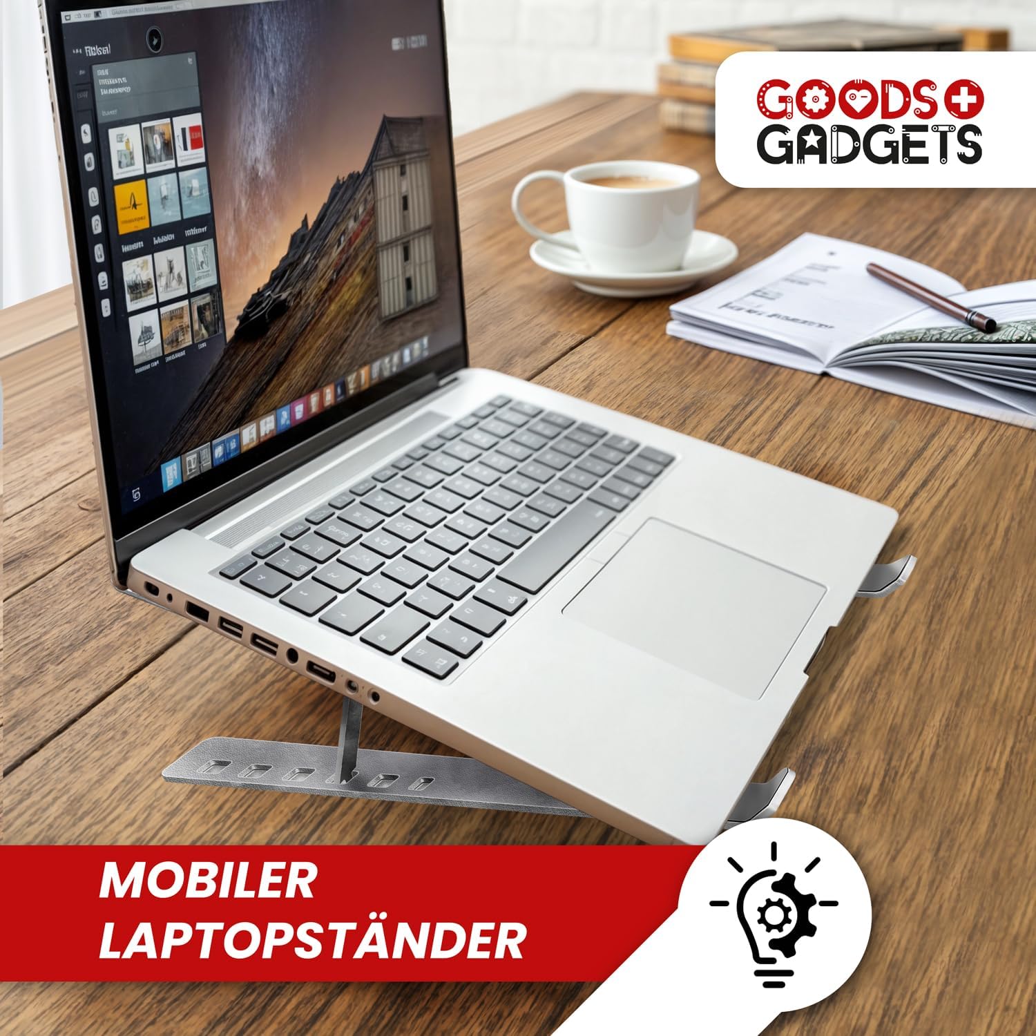 Ergonomische Laptophalterung – Faltbar & Höhenverstellbar
