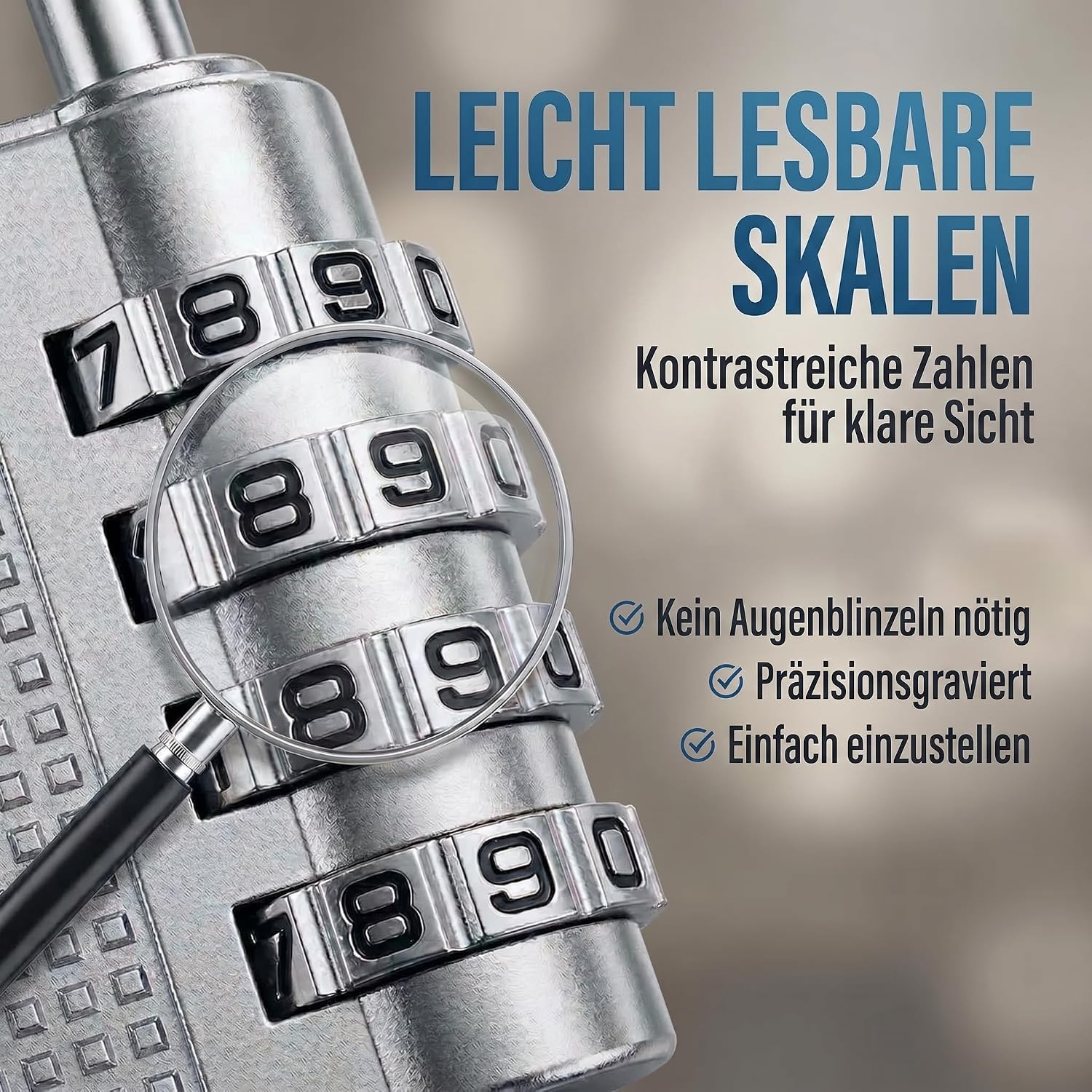 Zahlenschloss Vorhängeschloss mit 4-stelligem Code - Robust & Sicher