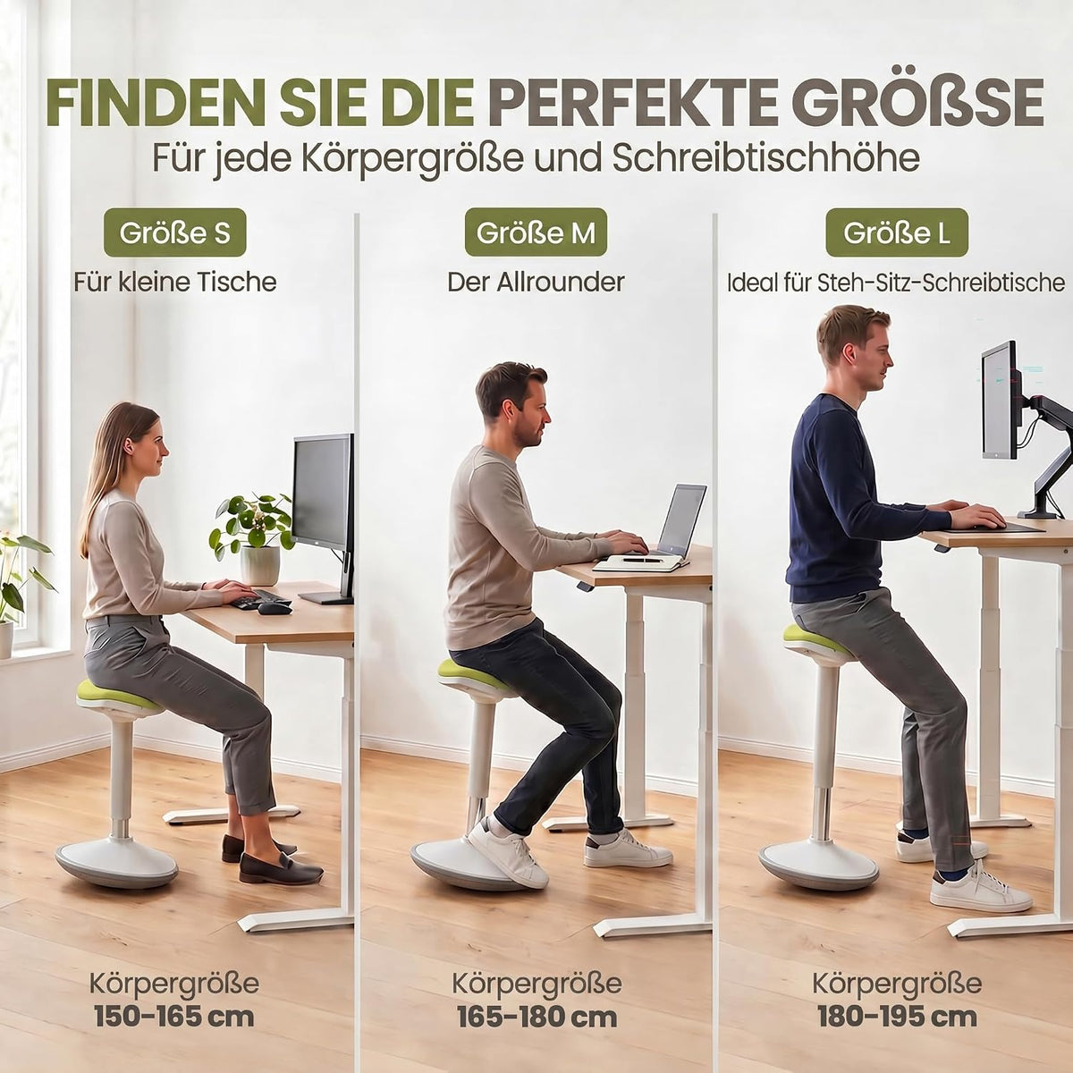 Ergonomischer Stehhocker 35-45cm - Höhenverstellbare Stehhilfe