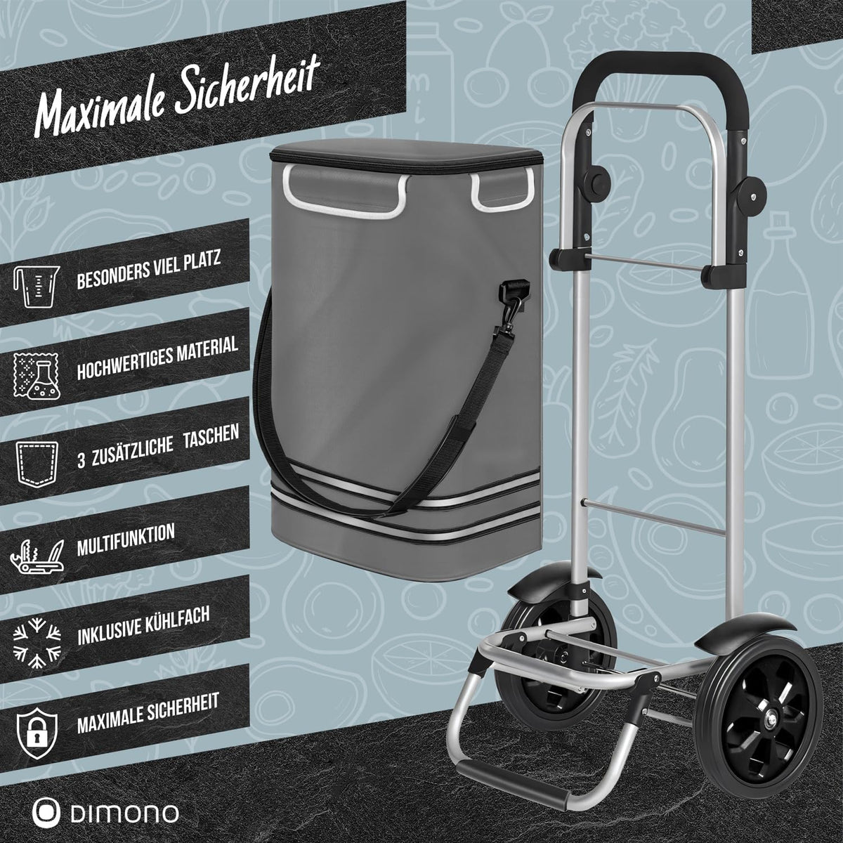 Dimono Einkaufstrolley – Grau #Farbe_Grau