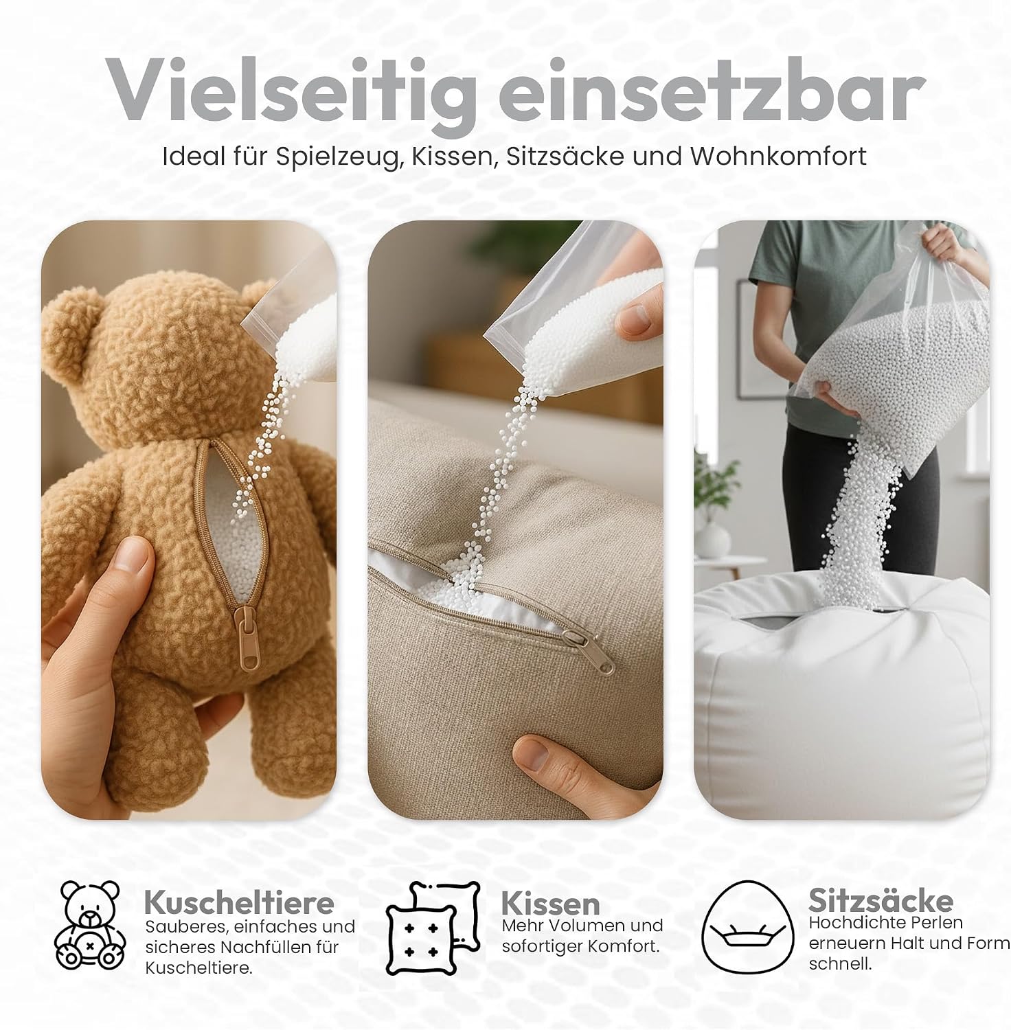EPS Perlen 430 Liter – Premium Styropor-Füllung für Sitzsäcke