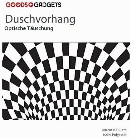 3D-Illusion Duschvorhang 180x200 cm – Wasserabweisend & Waschbar