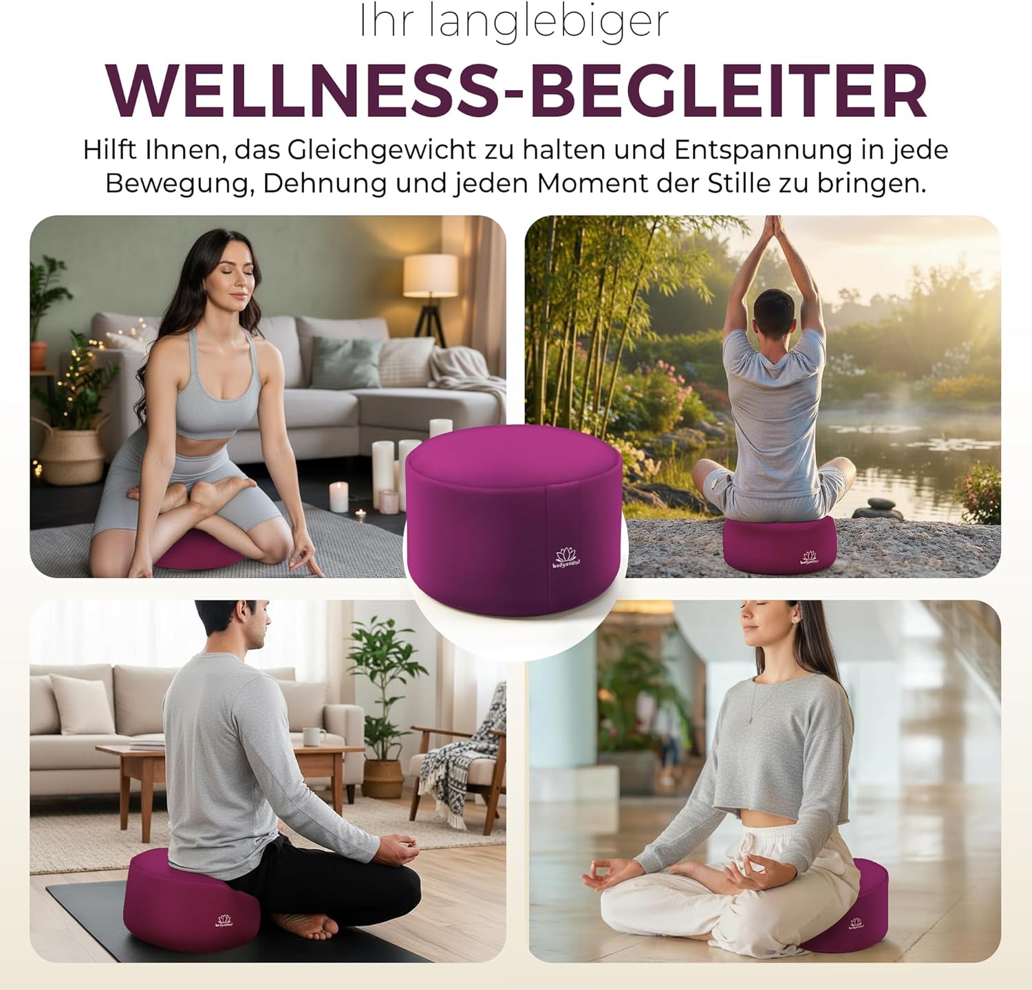 Yoga Meditationskissen - Ergonomisches Bodenkissen zur Entspannung