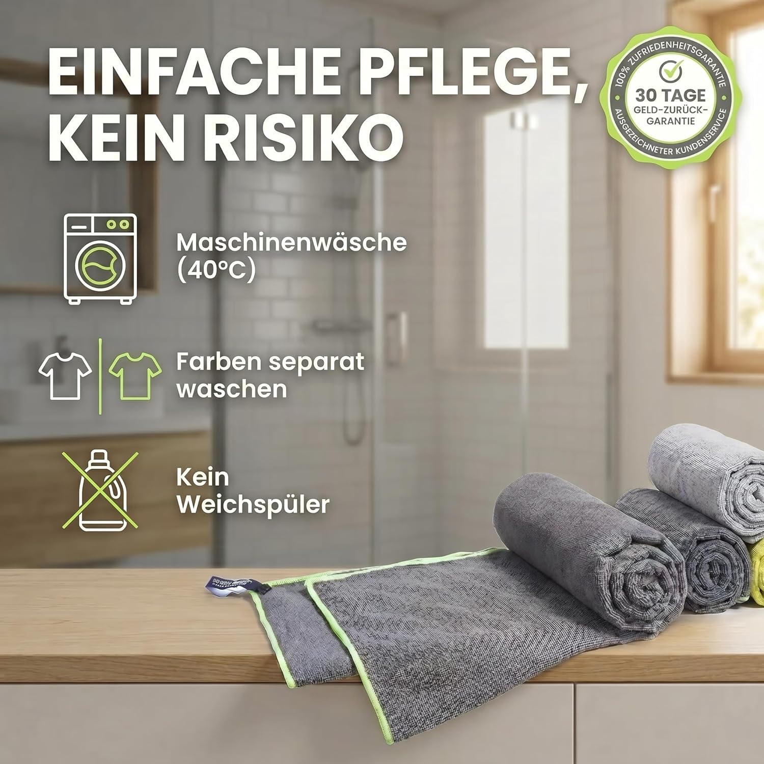 Mikrofaser-Reisehandtuch 80x40 cm – Kompakt & Schnelltrocknend