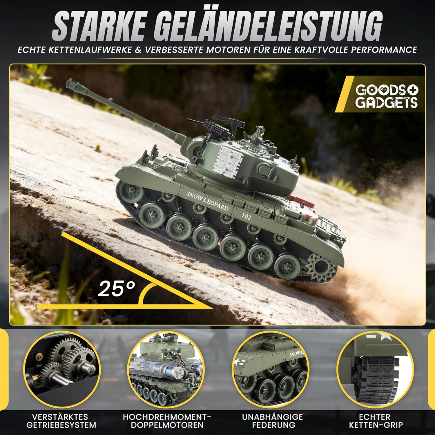 M26 Pershing RC Panzer 1:16 – Ferngesteuertes Modellbau-Highlight