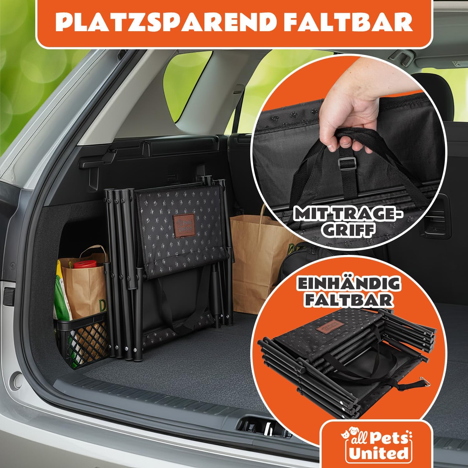 Faltbare Teleskop-Hundetreppe bis 70kg – Stabile Einstiegshilfe