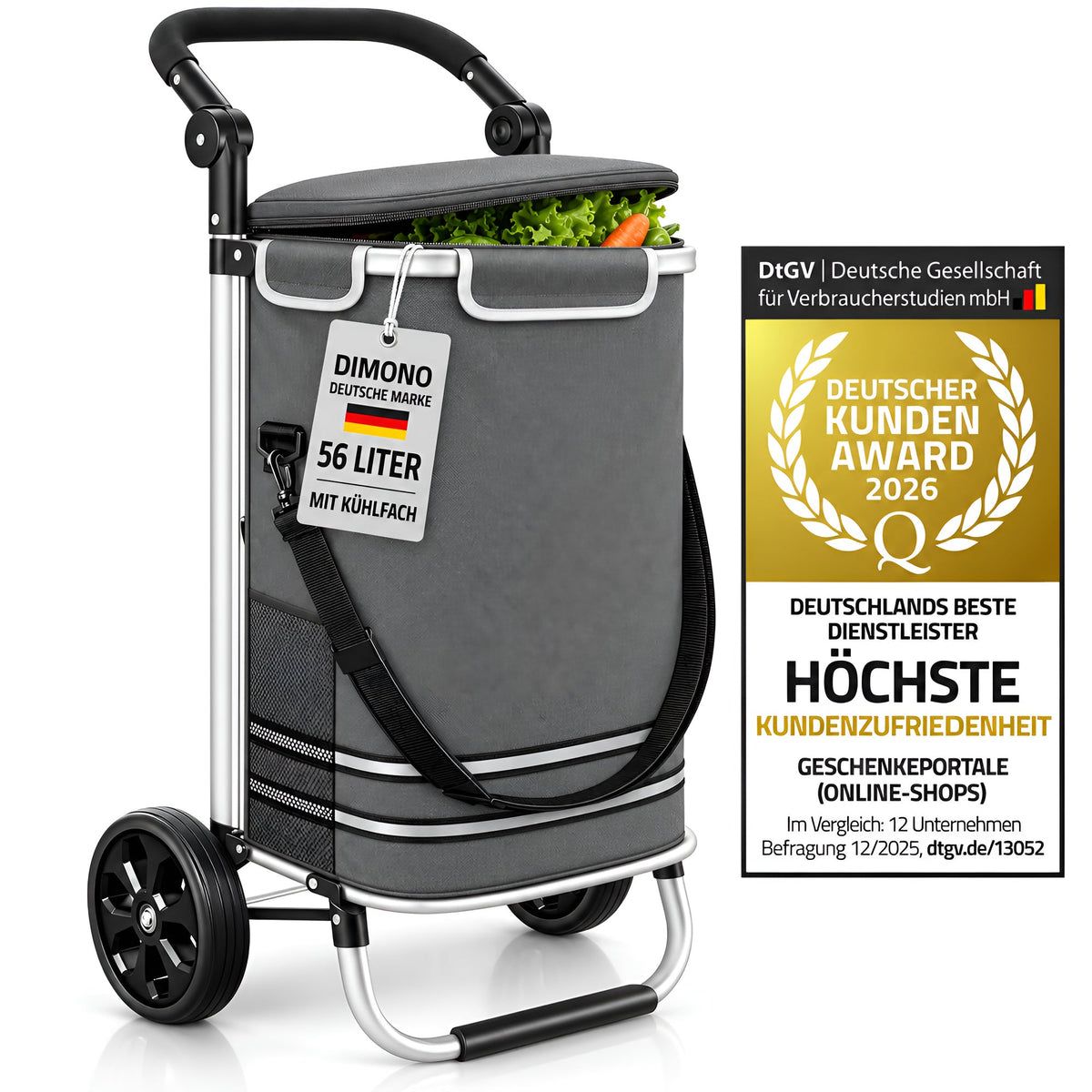 Dimono Einkaufstrolley – Grau #Farbe_Grau
