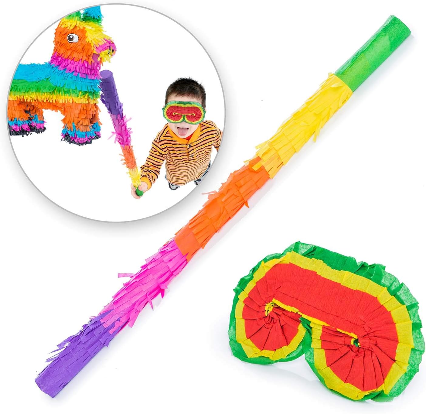 Pinata Schwein zum Befüllen - Inkl. Stick & Augenmaske - Party-Deko