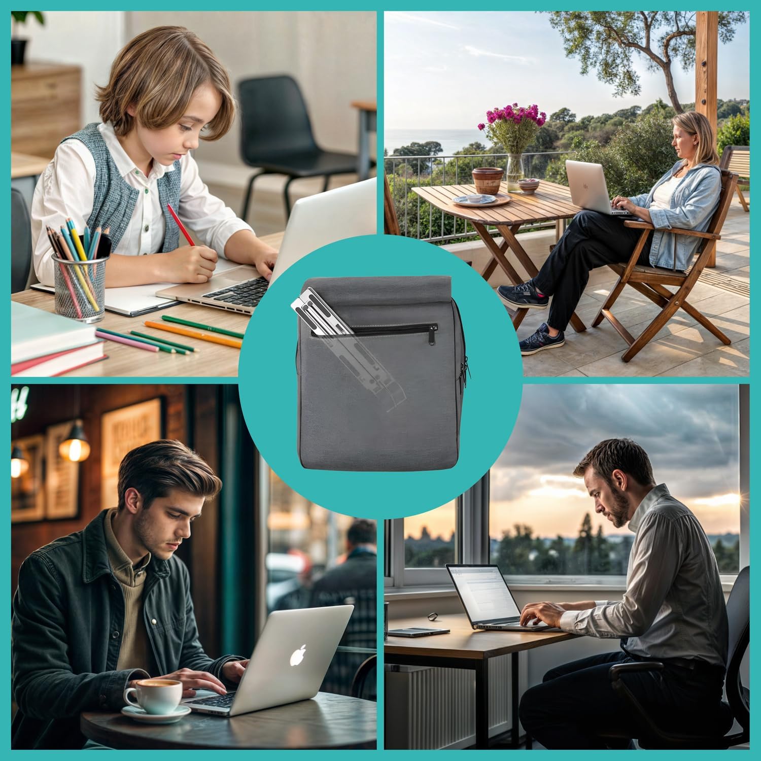 Ergonomische Laptophalterung – Faltbar & Höhenverstellbar