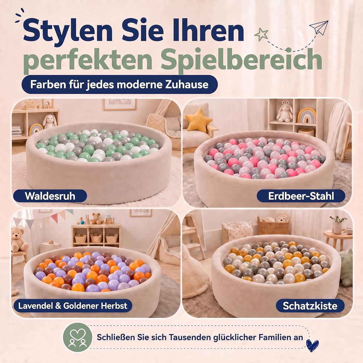 Bällebad-Bälle Grün/Grau/Weiß #Farbe_Grün/Grau/Weiß