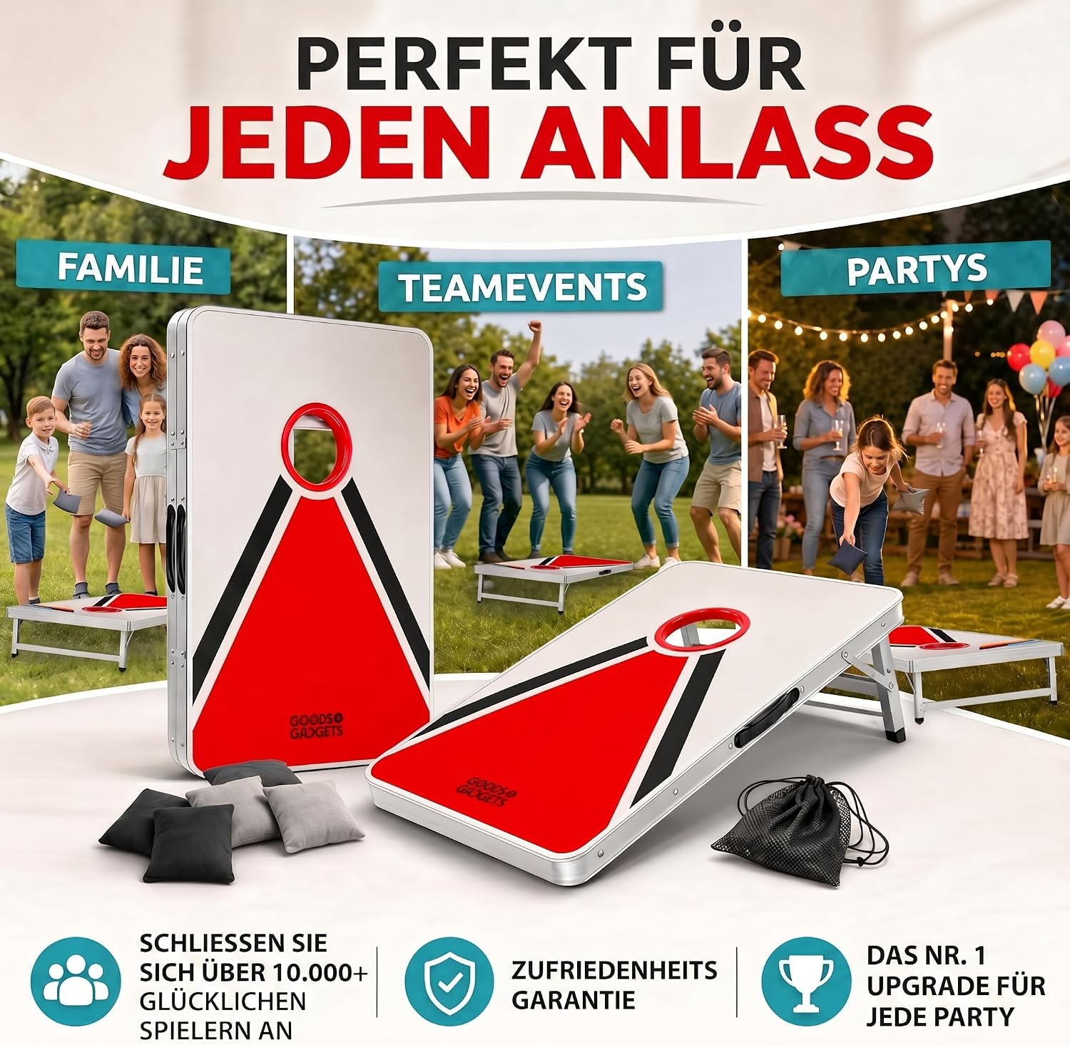 XXL Cornhole-Spiel Aluminium – Robustes Outdoor Wurfspiel