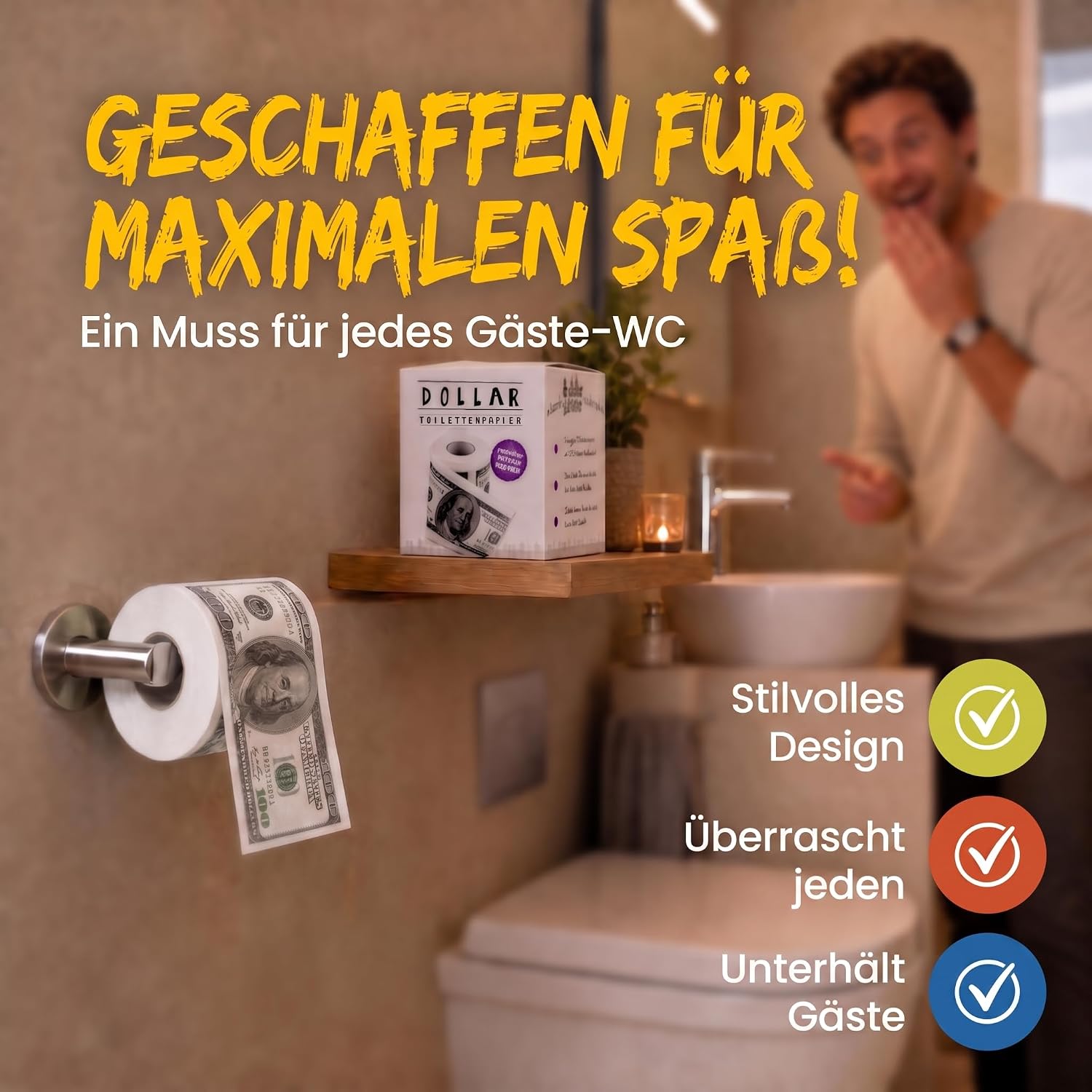$100-Schein Klopapier – Lustiges Scherzartikel-Geschenk für Wichteln