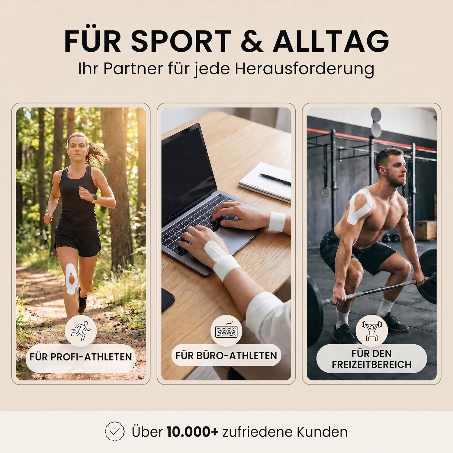 Kinesiologie-Tape 5cm x 5m – Elastisches Physio-Sporttape