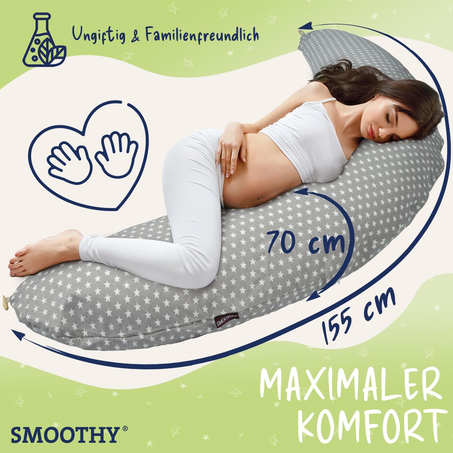 XXL Stillkissen & Schwangerschaftskissen für Seitenschläfer
