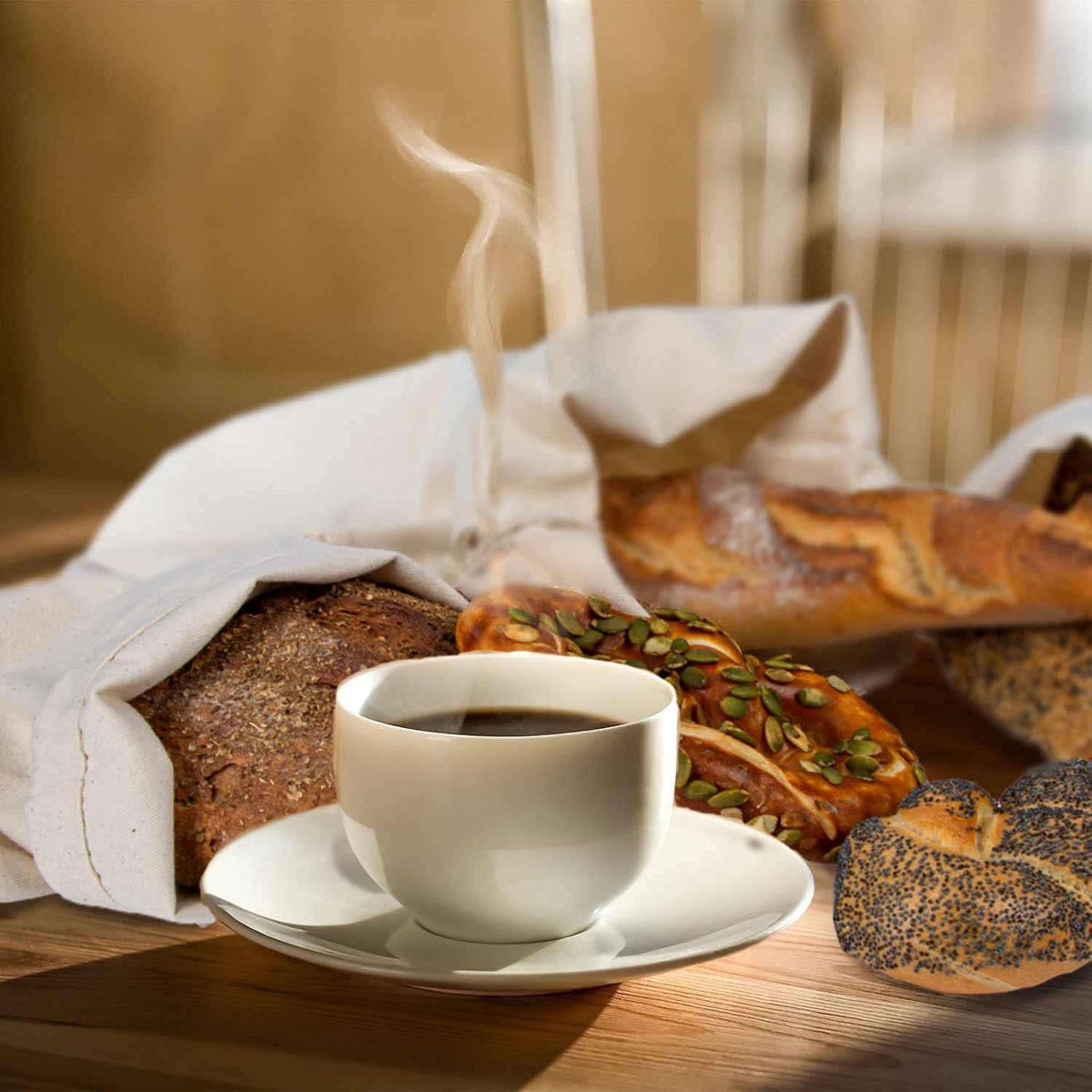 Brotbeutel mit Brot und Kaffee – SKU 39811255