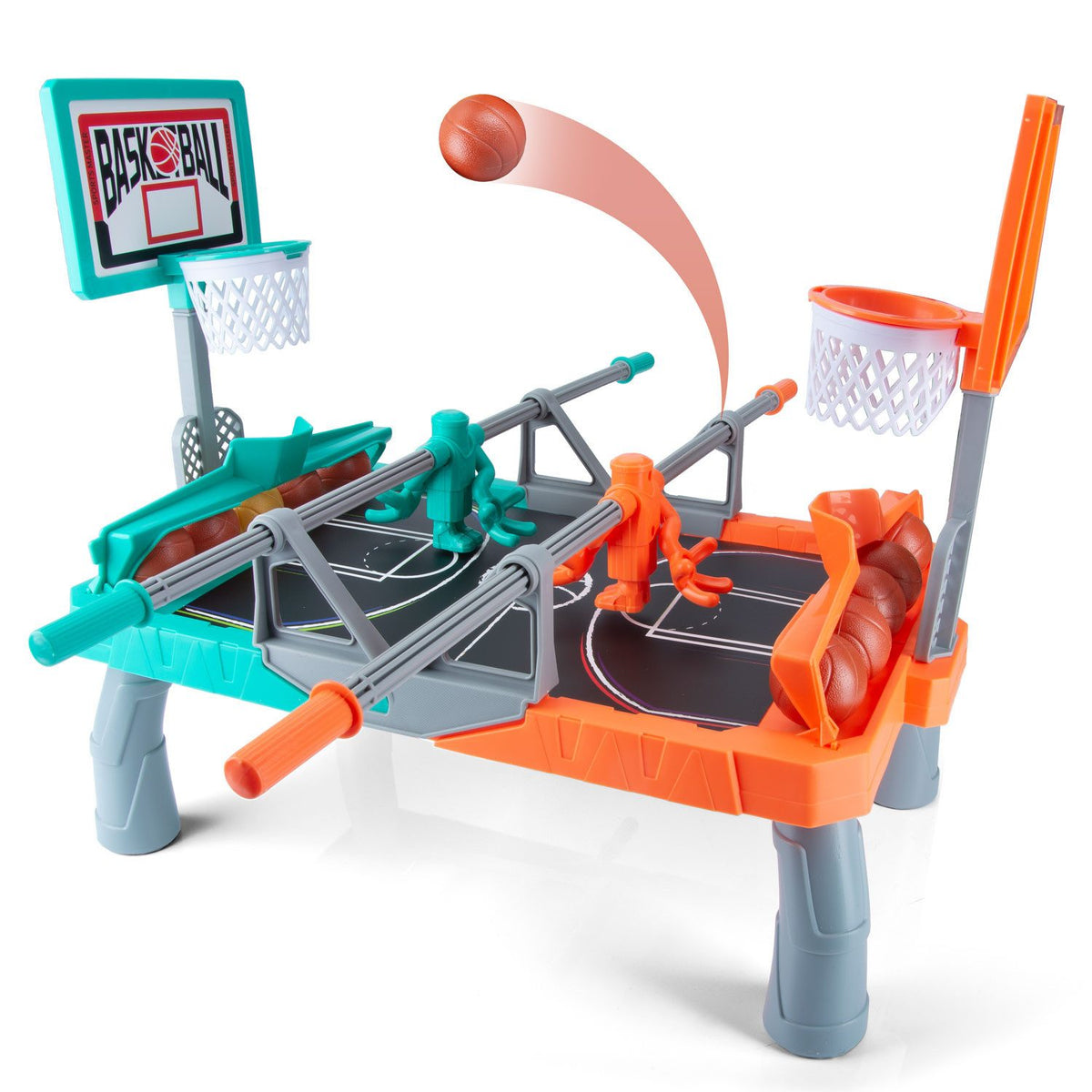 Basketball & Kicker Tischspiel - Kompaktes Action-Wurfspiel – Hauptbild