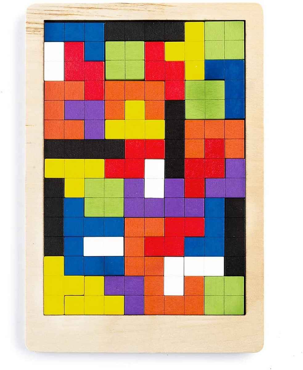 Holzpuzzle Tetris Design - Montessori Knobelspiel & Logikpuzzle – Hauptbild