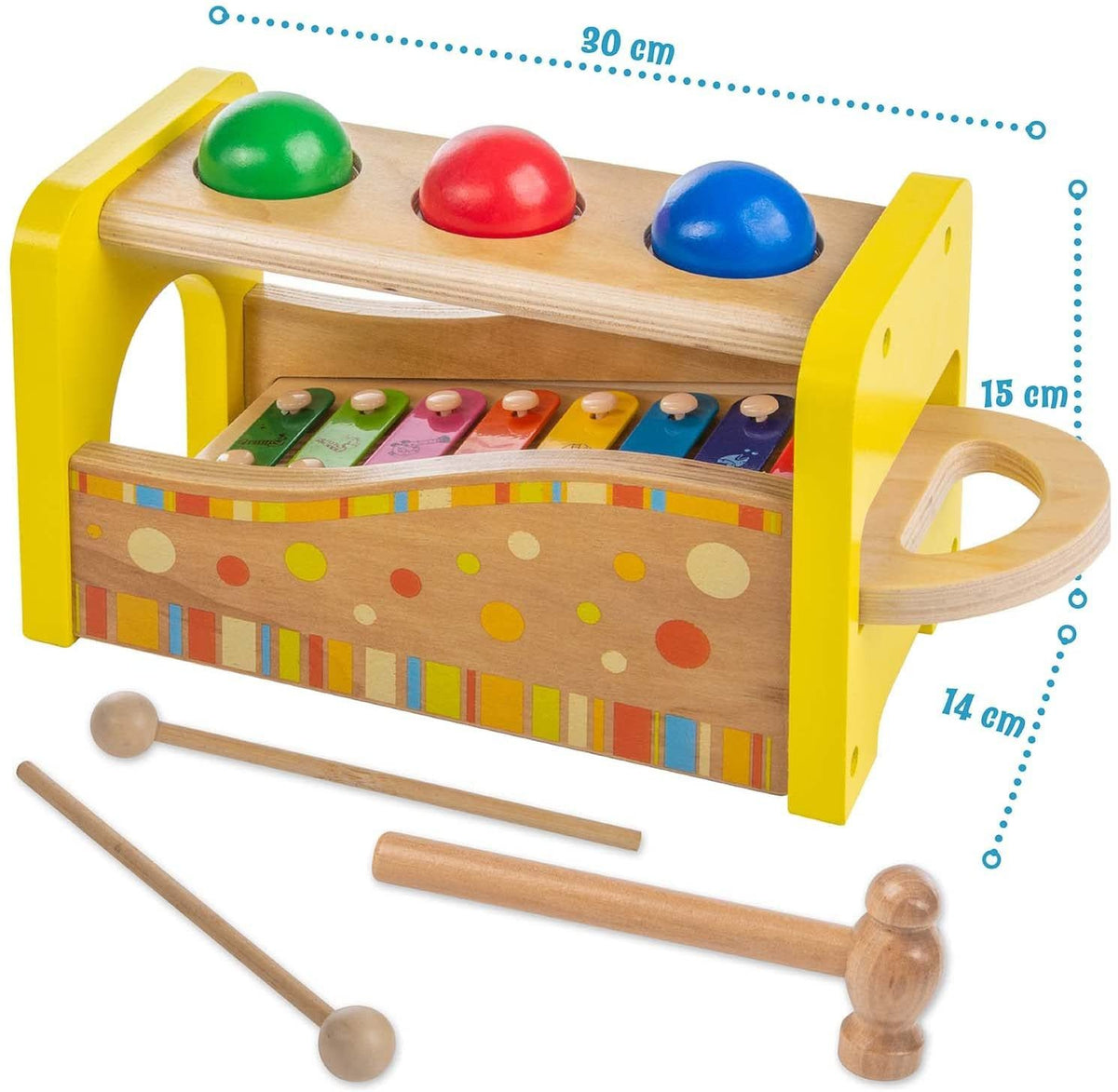 Sortierwürfel, Sortierspielzeug und Musikinstrument 3in1 Kinderspielzeug – Triff den Ball – SKU 78770541 – PT02 #Variante_Triff den Ball