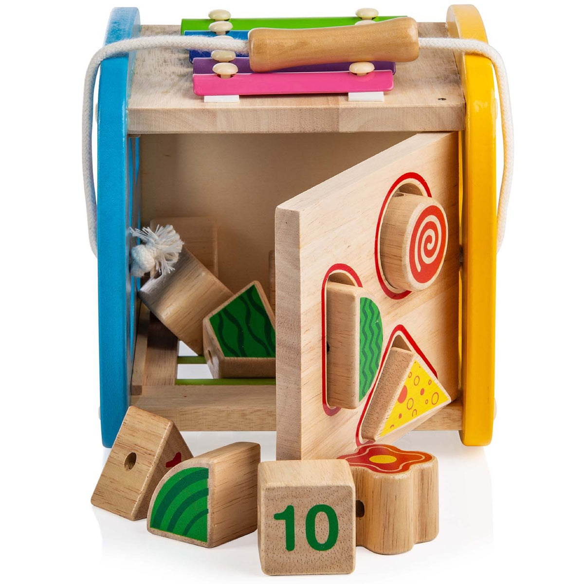 Sortierwürfel, Sortierspielzeug und Musikinstrument 3in1 Kinderspielzeug – PT06 #Variante_Entdeckerbox