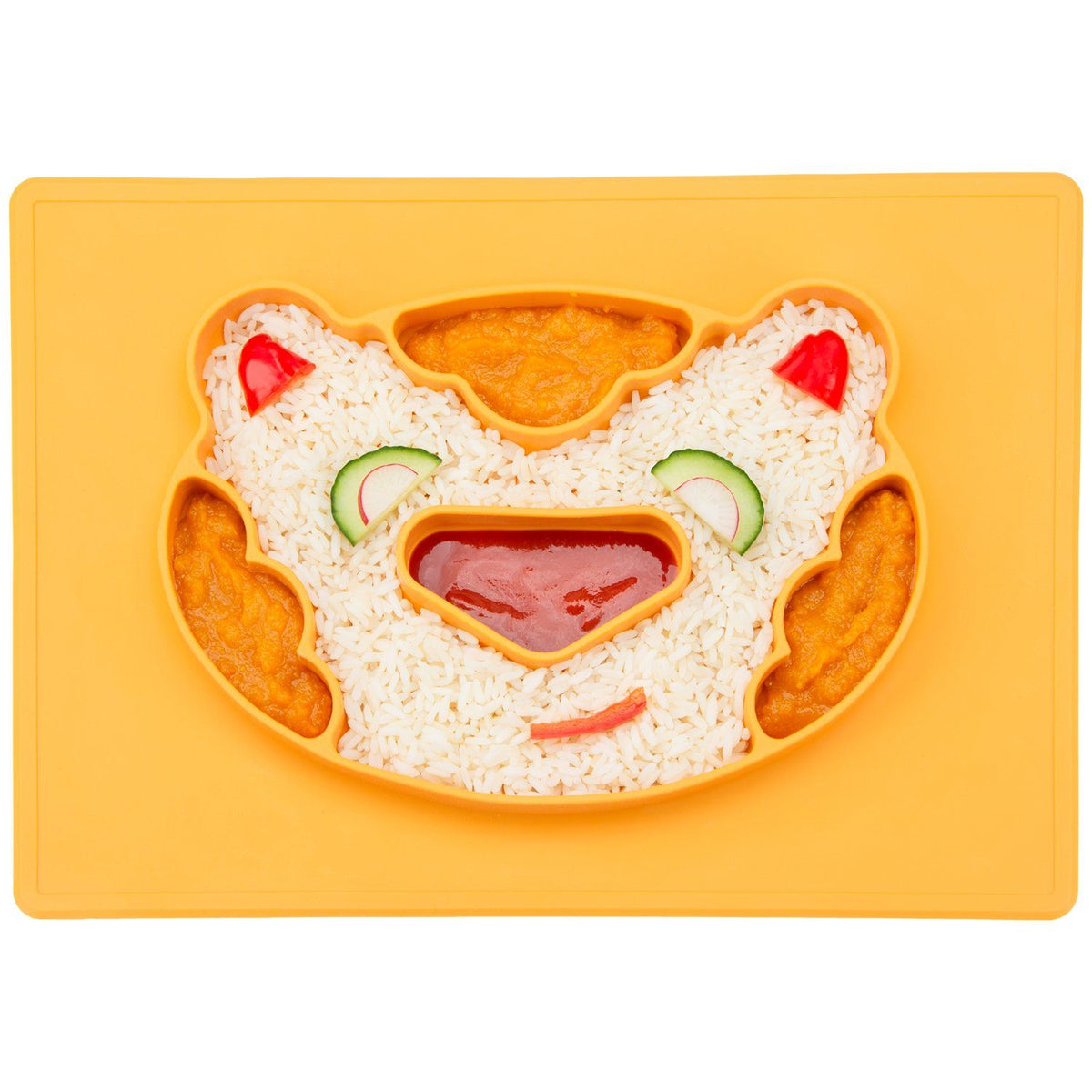 Essunterlage - Rutschfestes Tischset für Kinder - Tiger – PT01 #Farbe_Orange